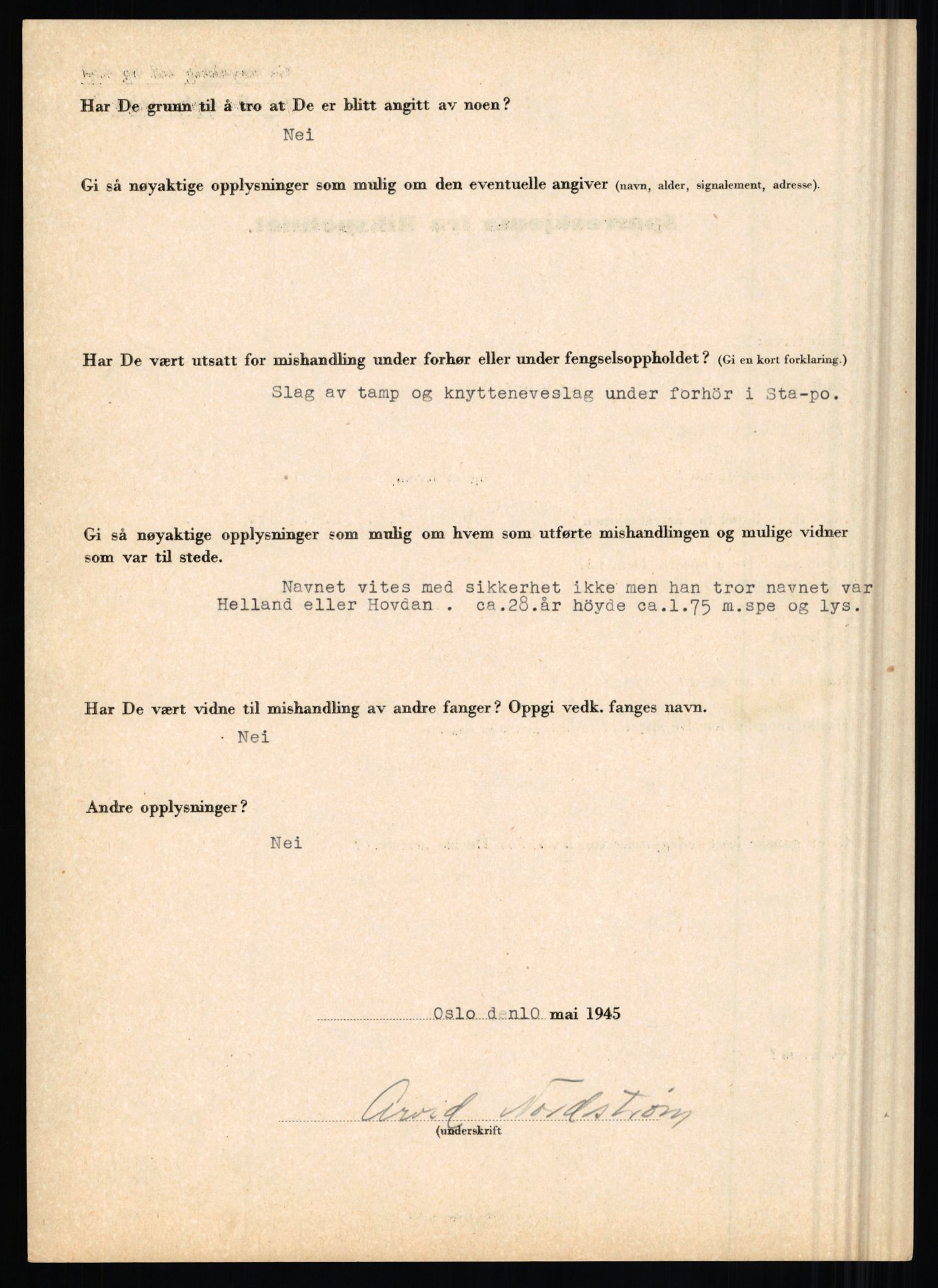 Rikspolitisjefen, AV/RA-S-1560/L/L0012: Mogensen, Øivind - Noraas, Lars, 1940-1945, s. 1069