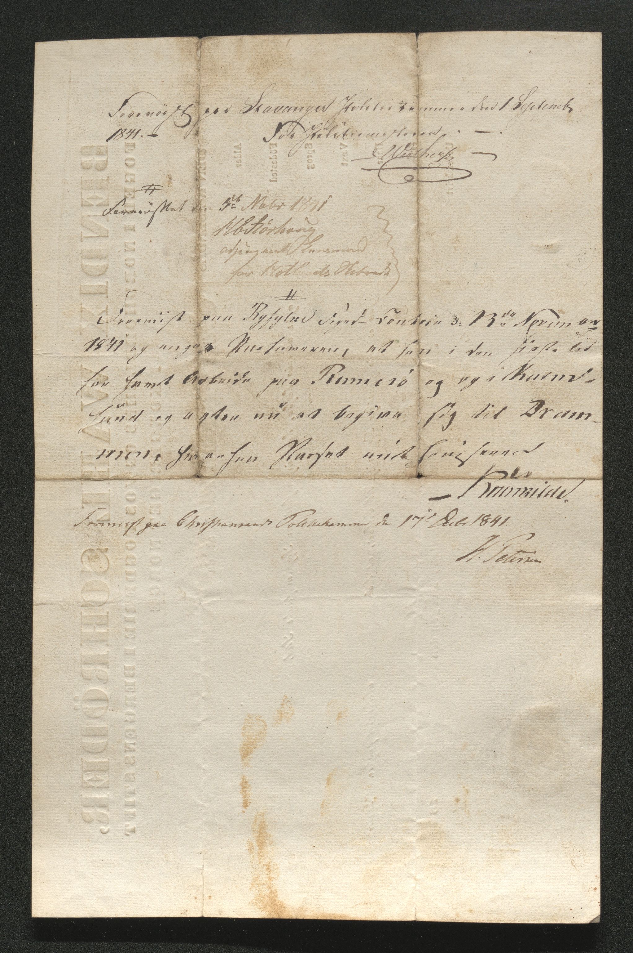 Drammen politikammer, SAKO/A-623/I/Ia/Iab/L0006: Innleverte pass, 1841-1842, s. 371