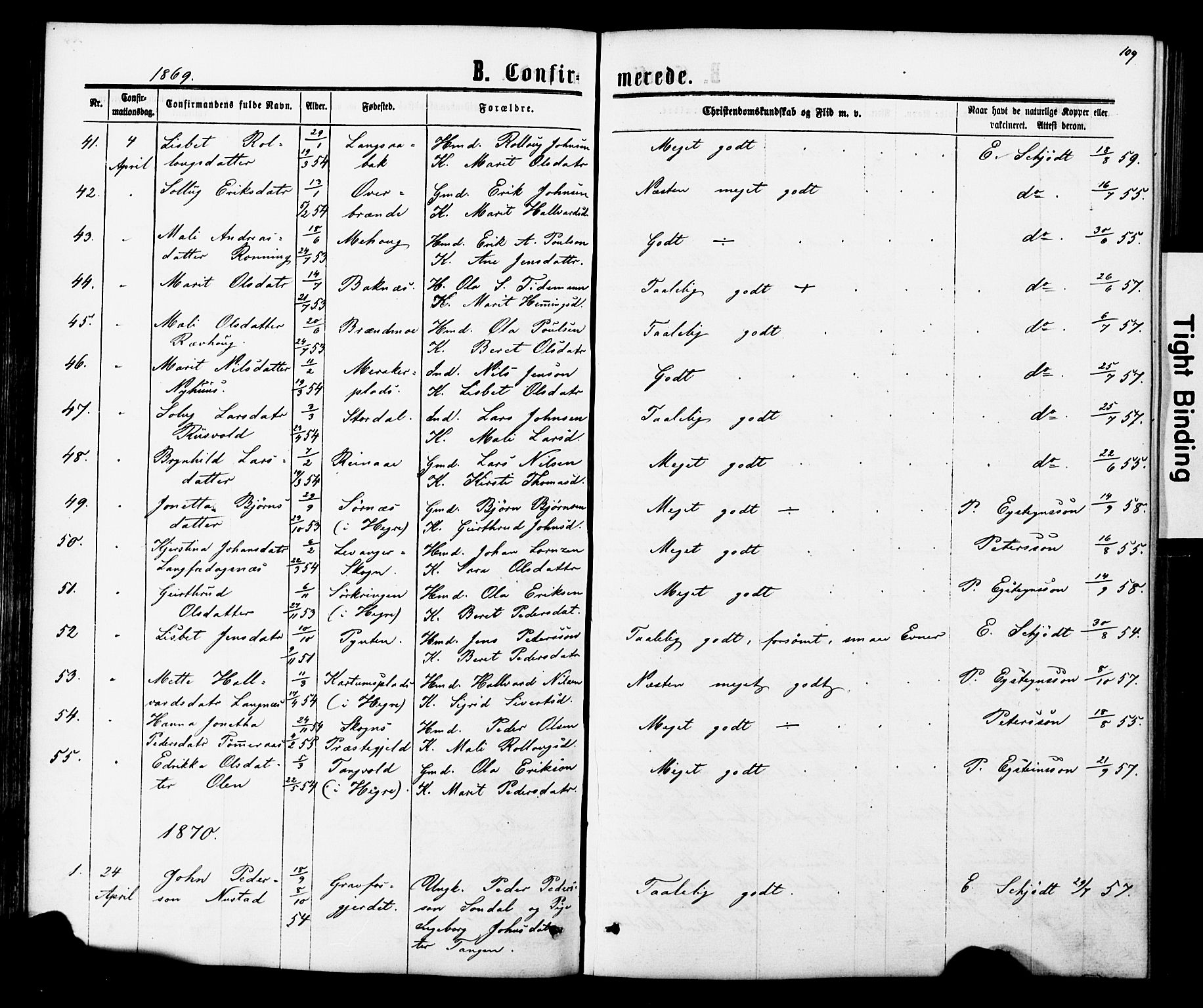 Ministerialprotokoller, klokkerbøker og fødselsregistre - Nord-Trøndelag, SAT/A-1458/706/L0049: Klokkerbok nr. 706C01, 1864-1895, s. 109