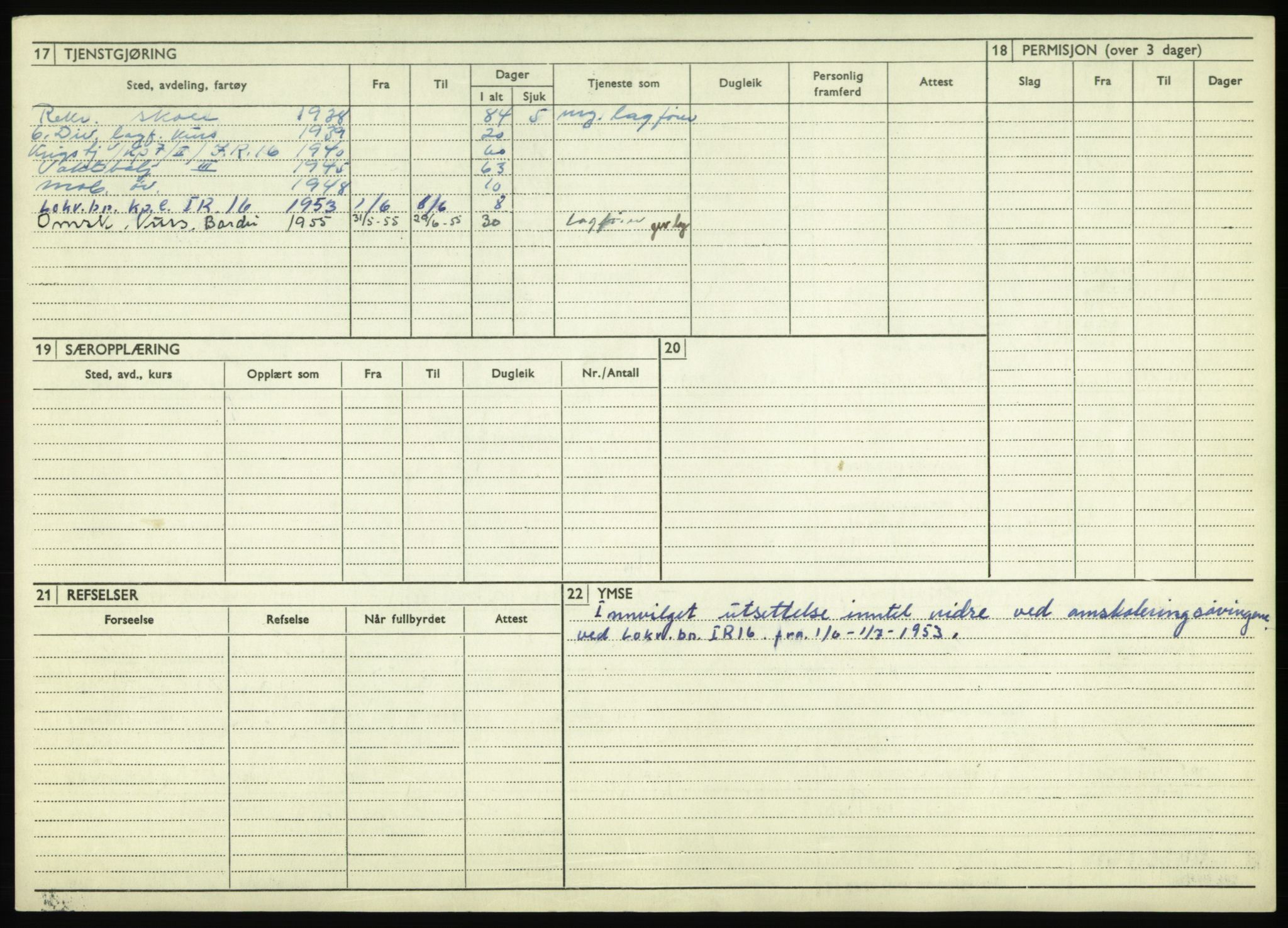 Forsvaret, Troms infanteriregiment nr. 16, AV/RA-RAFA-3146/P/Pa/L0021: Rulleblad for regimentets menige mannskaper, årsklasse 1937, 1937, s. 226