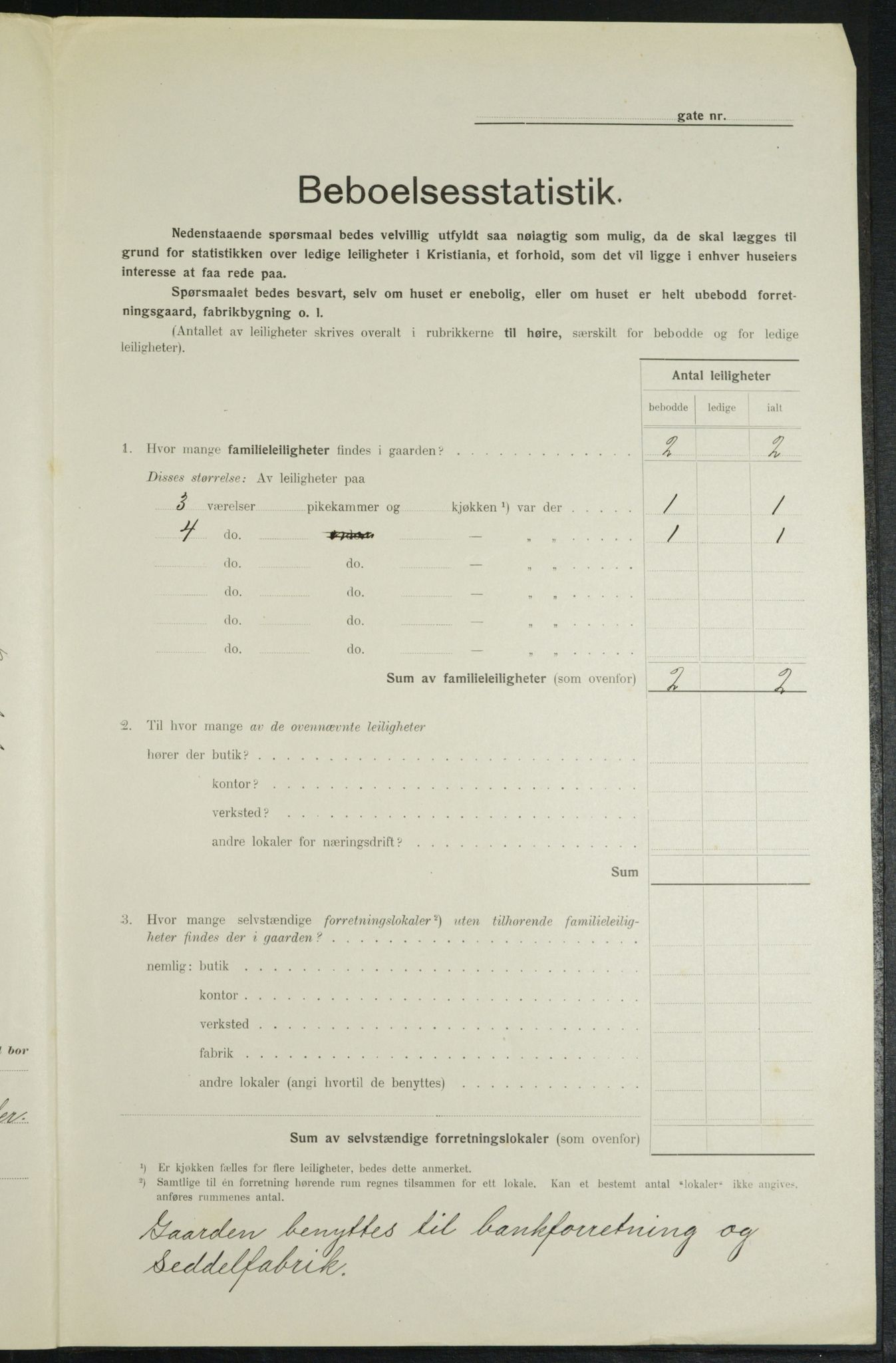 OBA, Kommunal folketelling 1.2.1914 for Kristiania, 1914, s. 3363