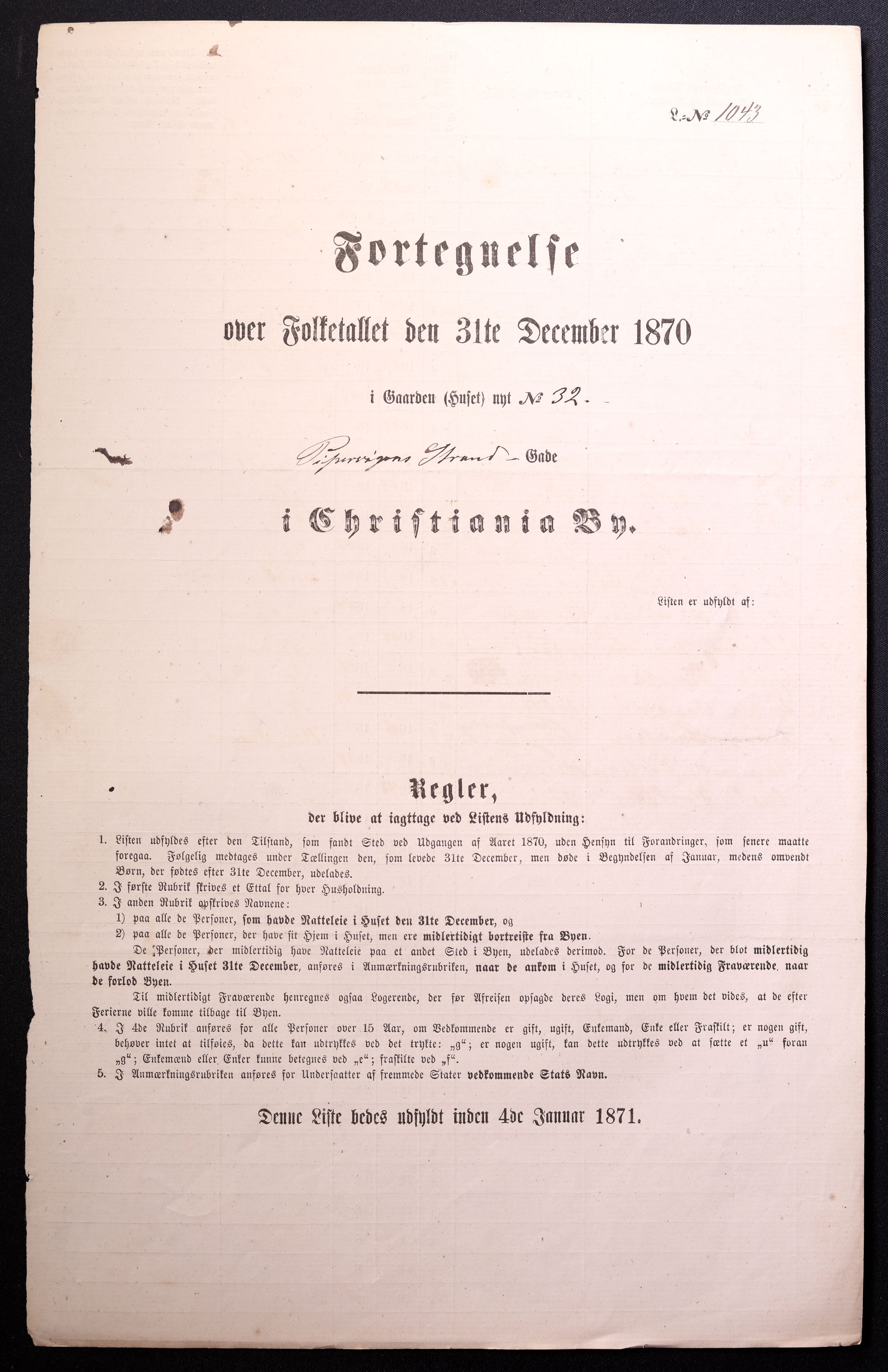 RA, Folketelling 1870 for 0301 Kristiania kjøpstad, 1870, s. 4059