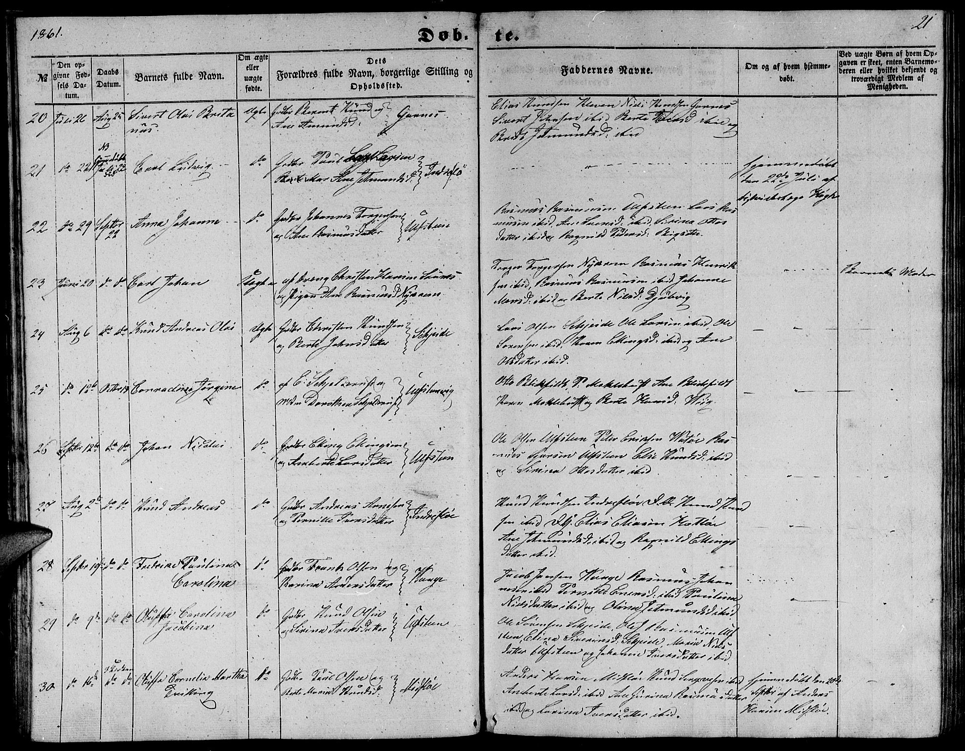 Ministerialprotokoller, klokkerbøker og fødselsregistre - Møre og Romsdal, AV/SAT-A-1454/509/L0111: Klokkerbok nr. 509C01, 1854-1882, s. 21