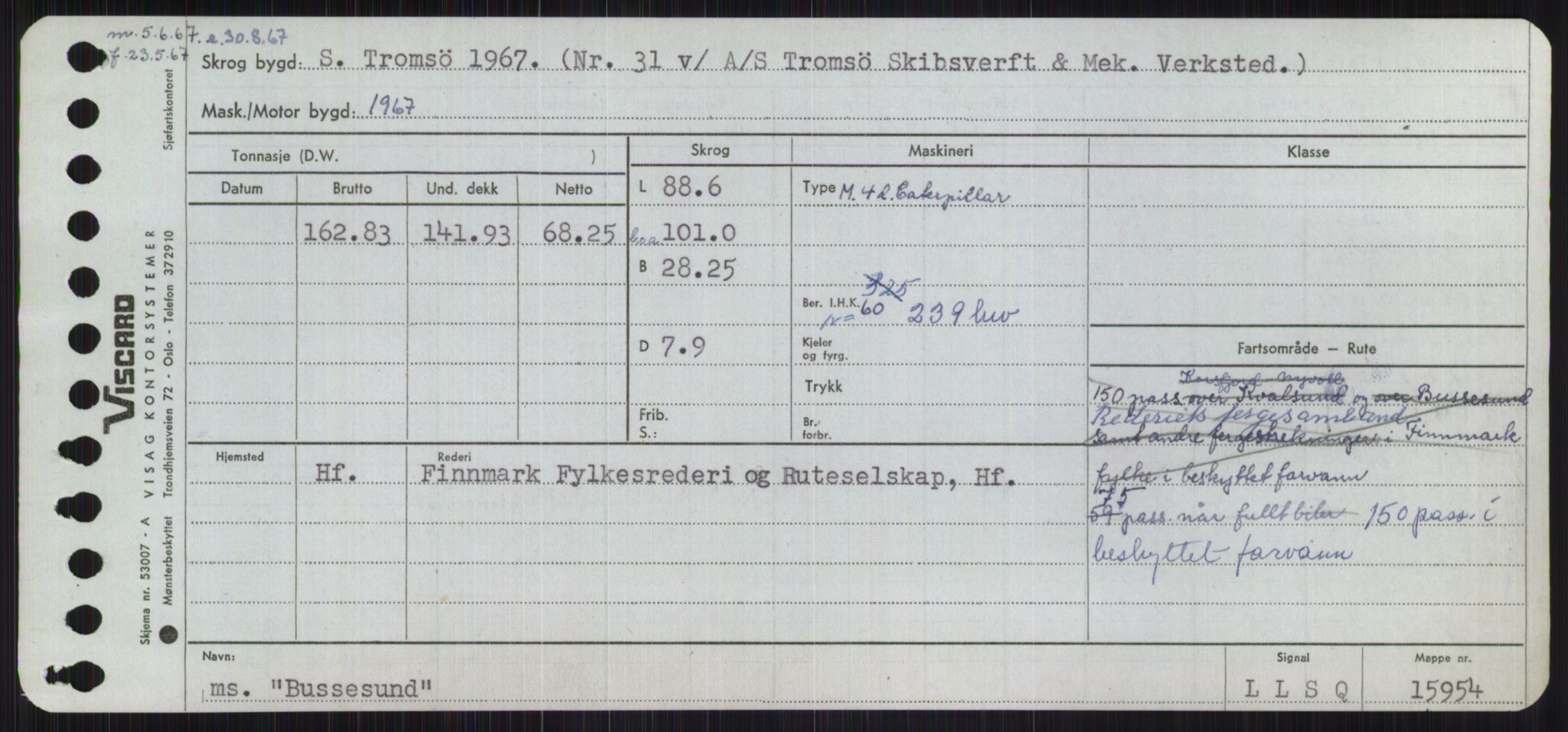 Sjøfartsdirektoratet med forløpere, Skipsmålingen, RA/S-1627/H/Ha/L0001/0002: Fartøy, A-Eig / Fartøy Bjør-Eig, s. 421