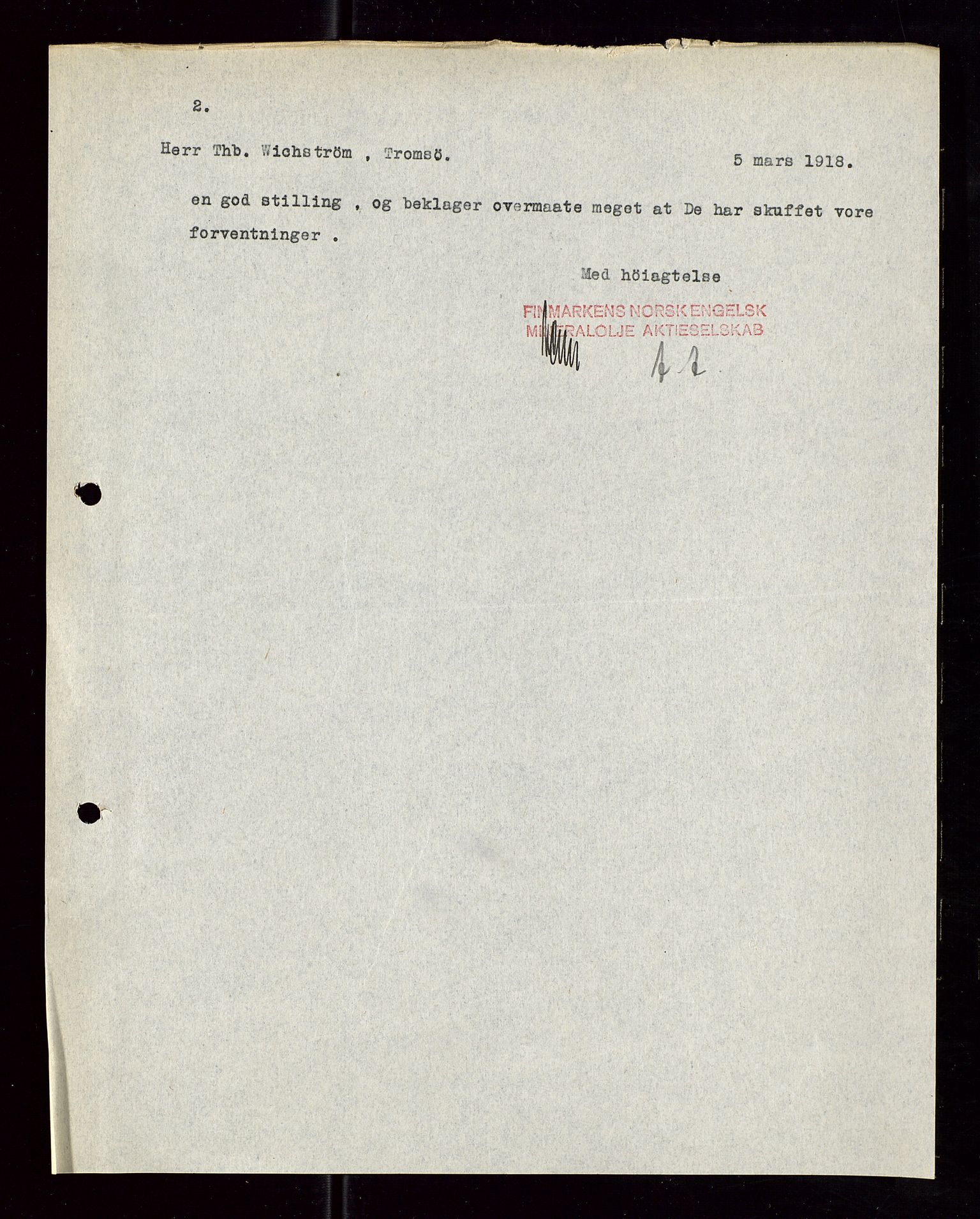 Pa 1521 - A/S Norske Shell, AV/SAST-A-101915/E/Ea/Eaa/L0006: Sjefskorrespondanse, 1918, s. 391