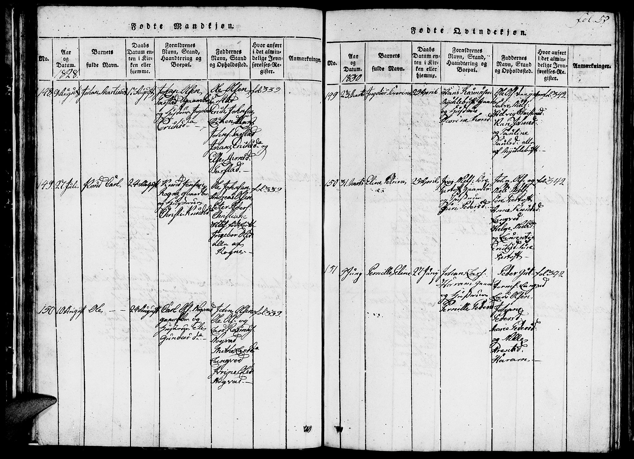 Ministerialprotokoller, klokkerbøker og fødselsregistre - Møre og Romsdal, AV/SAT-A-1454/536/L0506: Klokkerbok nr. 536C01, 1818-1859, s. 52