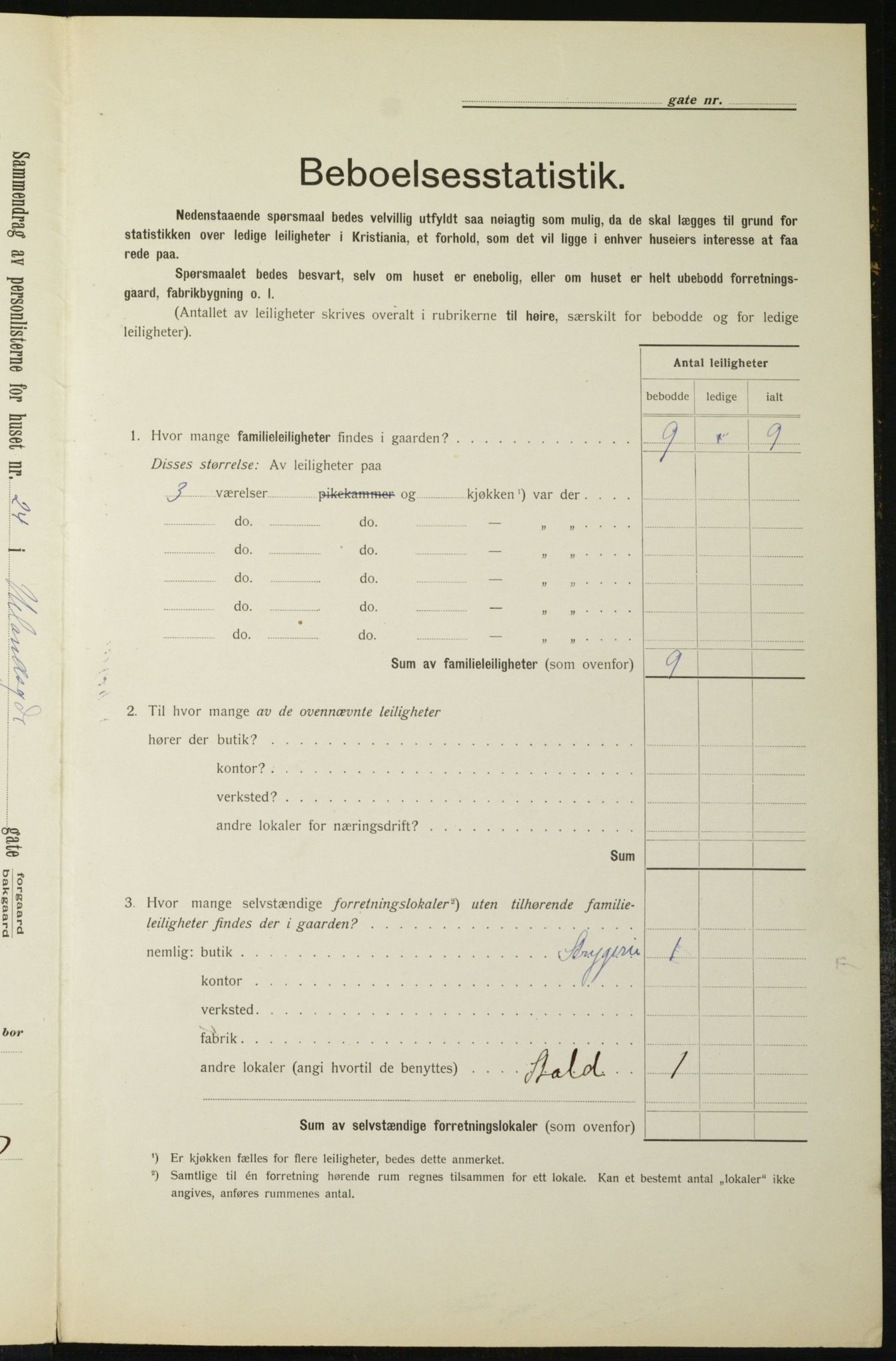 OBA, Kommunal folketelling 1.2.1912 for Kristiania, 1912, s. 118690