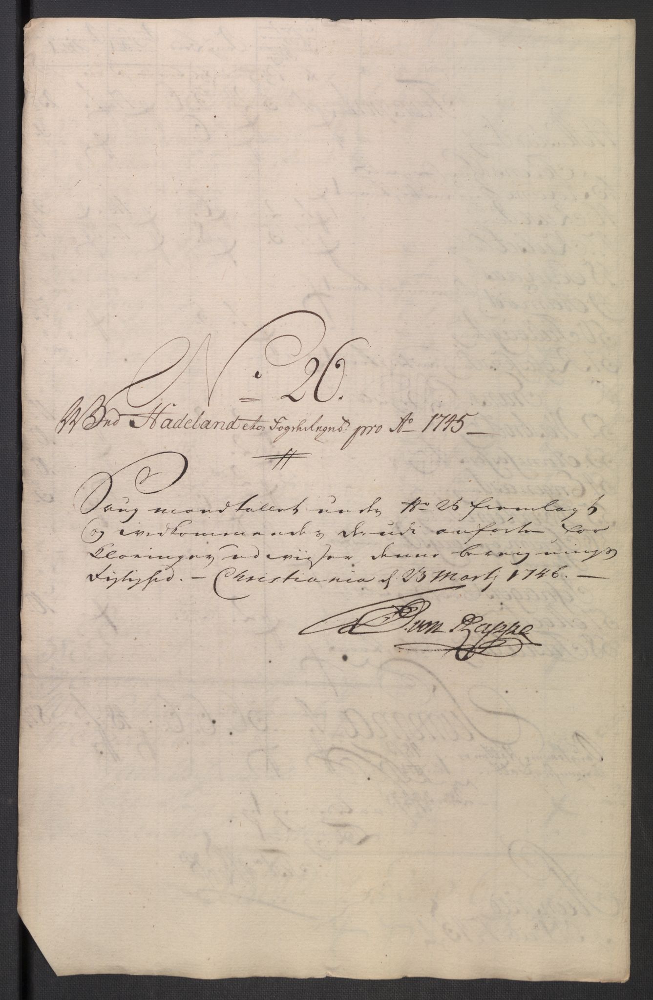 Rentekammeret inntil 1814, Reviderte regnskaper, Fogderegnskap, RA/EA-4092/R18/L1345: Fogderegnskap Hadeland, Toten og Valdres, 1745-1746, s. 134