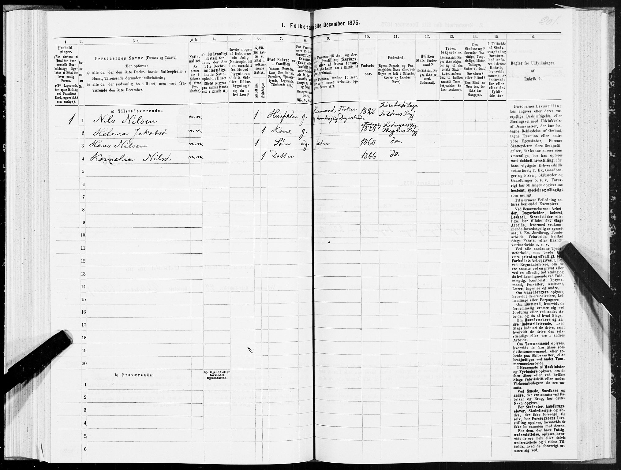 SAT, Folketelling 1875 for 1848P Steigen prestegjeld, 1875, s. 1201