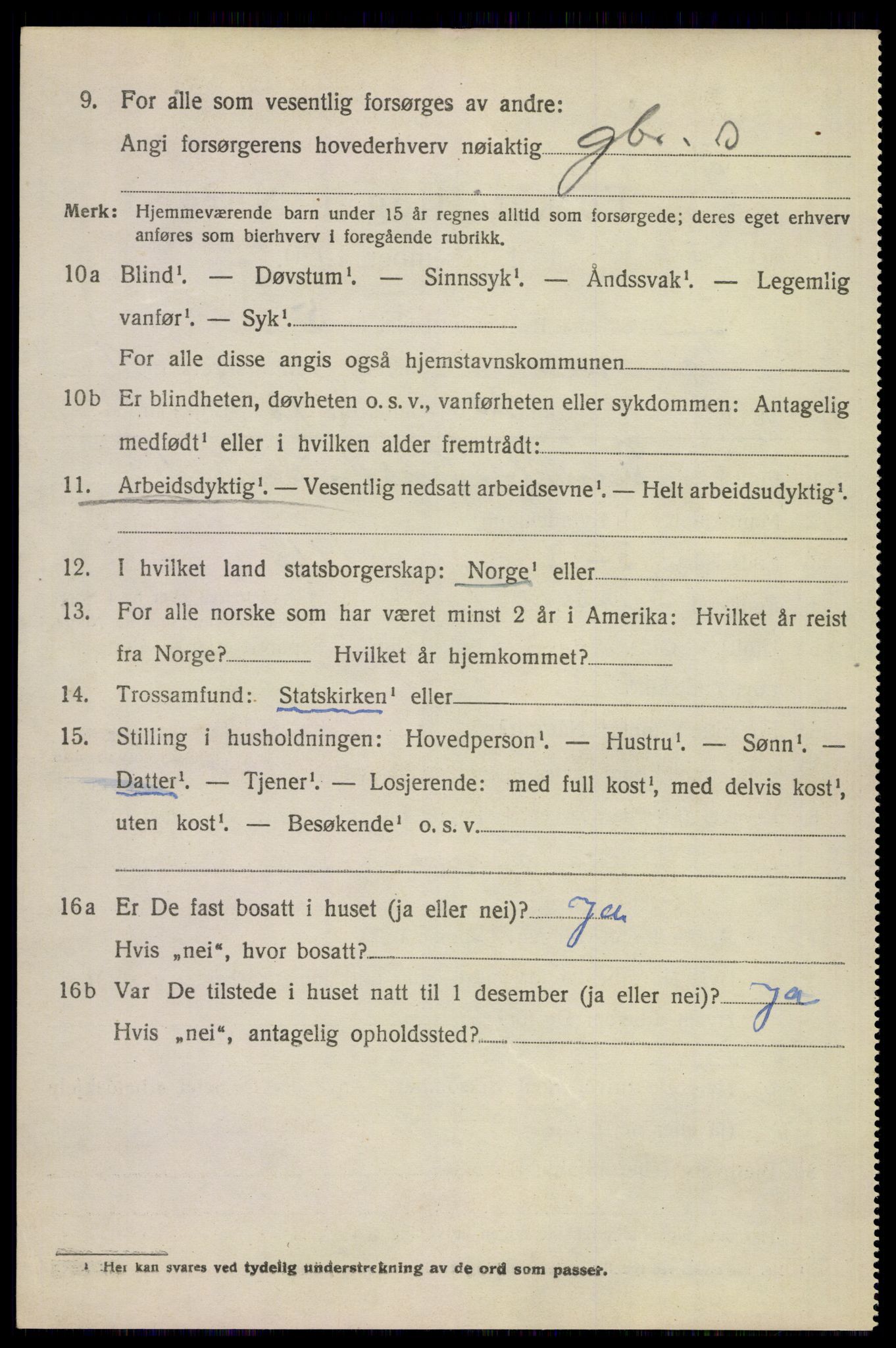 SAKO, Folketelling 1920 for 0826 Tinn herred, 1920, s. 2953