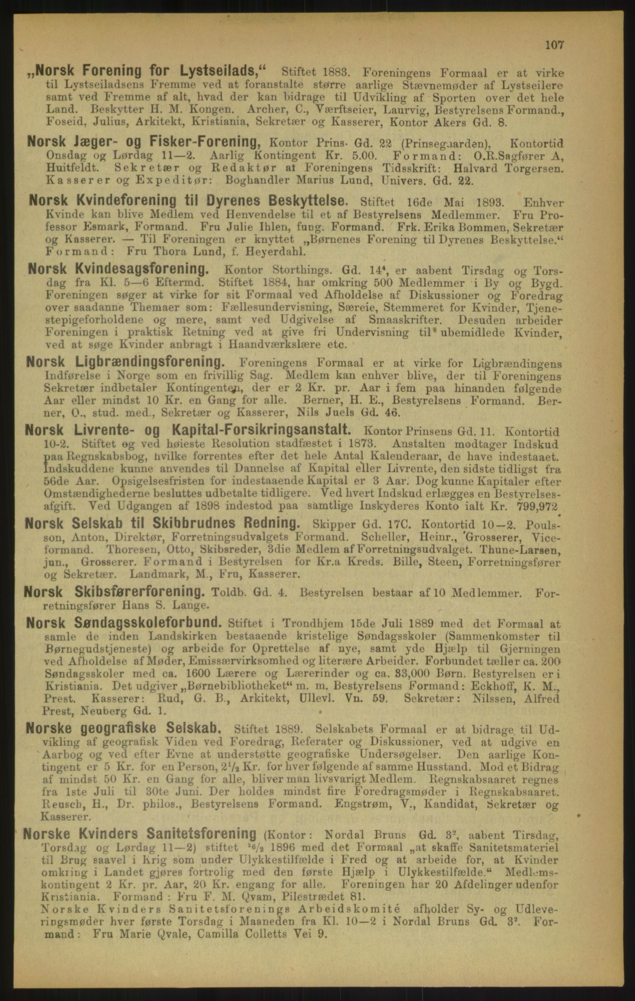 Kristiania/Oslo adressebok, PUBL/-, 1900, s. 107