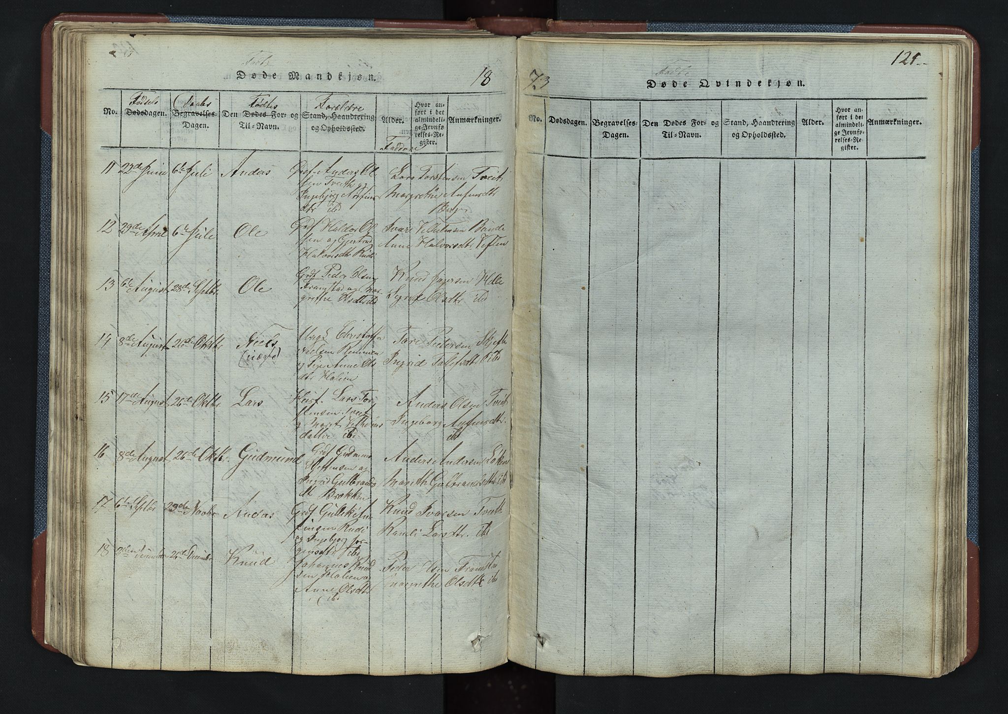 Vang prestekontor, Valdres, AV/SAH-PREST-140/H/Hb/L0003: Klokkerbok nr. 3, 1814-1892, s. 121