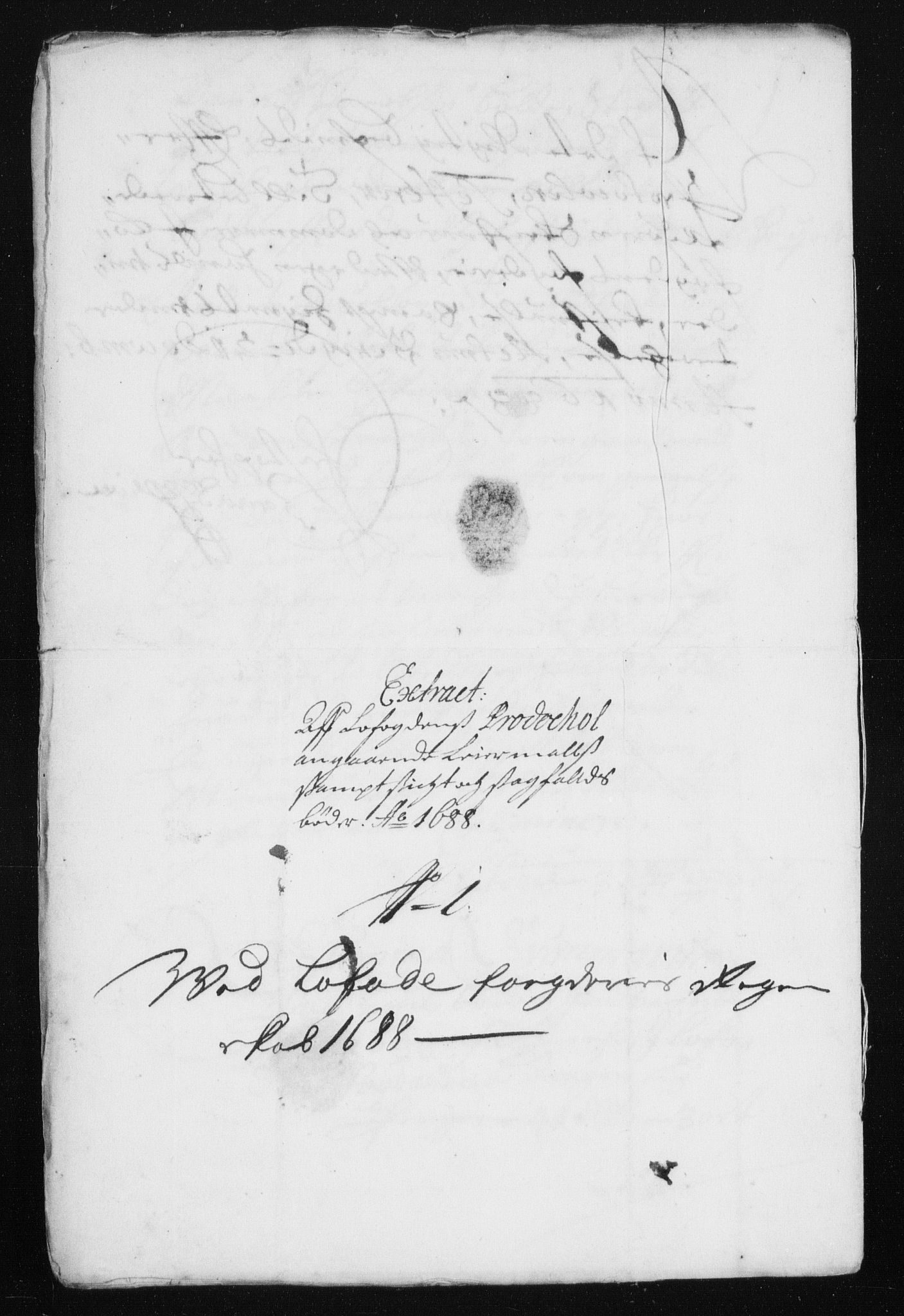 Rentekammeret inntil 1814, Reviderte regnskaper, Stiftamtstueregnskaper, Trondheim stiftamt og Nordland amt, AV/RA-EA-6044/R/Rh/L0011: Nordland amt, 1688