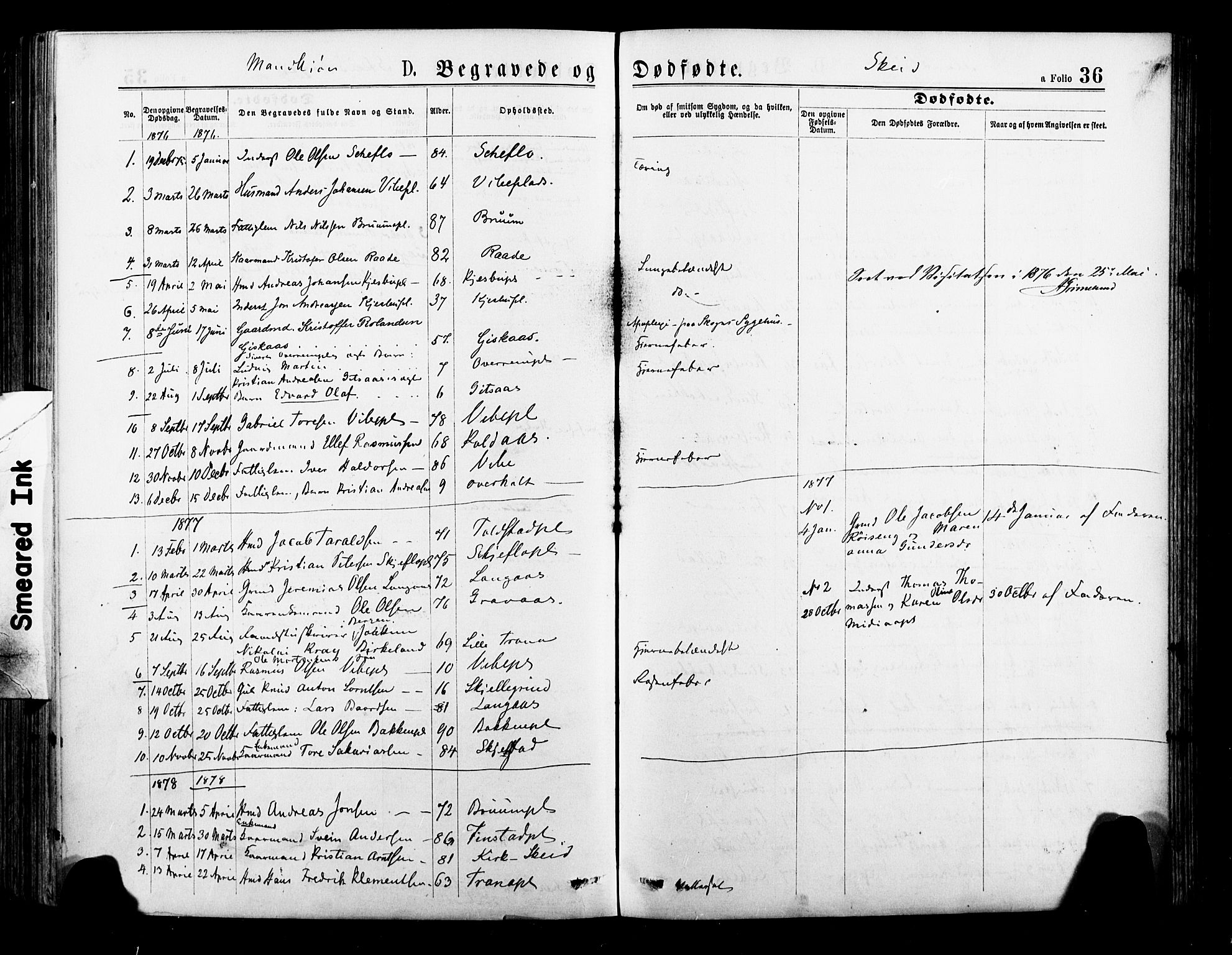 Ministerialprotokoller, klokkerbøker og fødselsregistre - Nord-Trøndelag, AV/SAT-A-1458/735/L0348: Ministerialbok nr. 735A09 /2, 1873-1883, s. 36