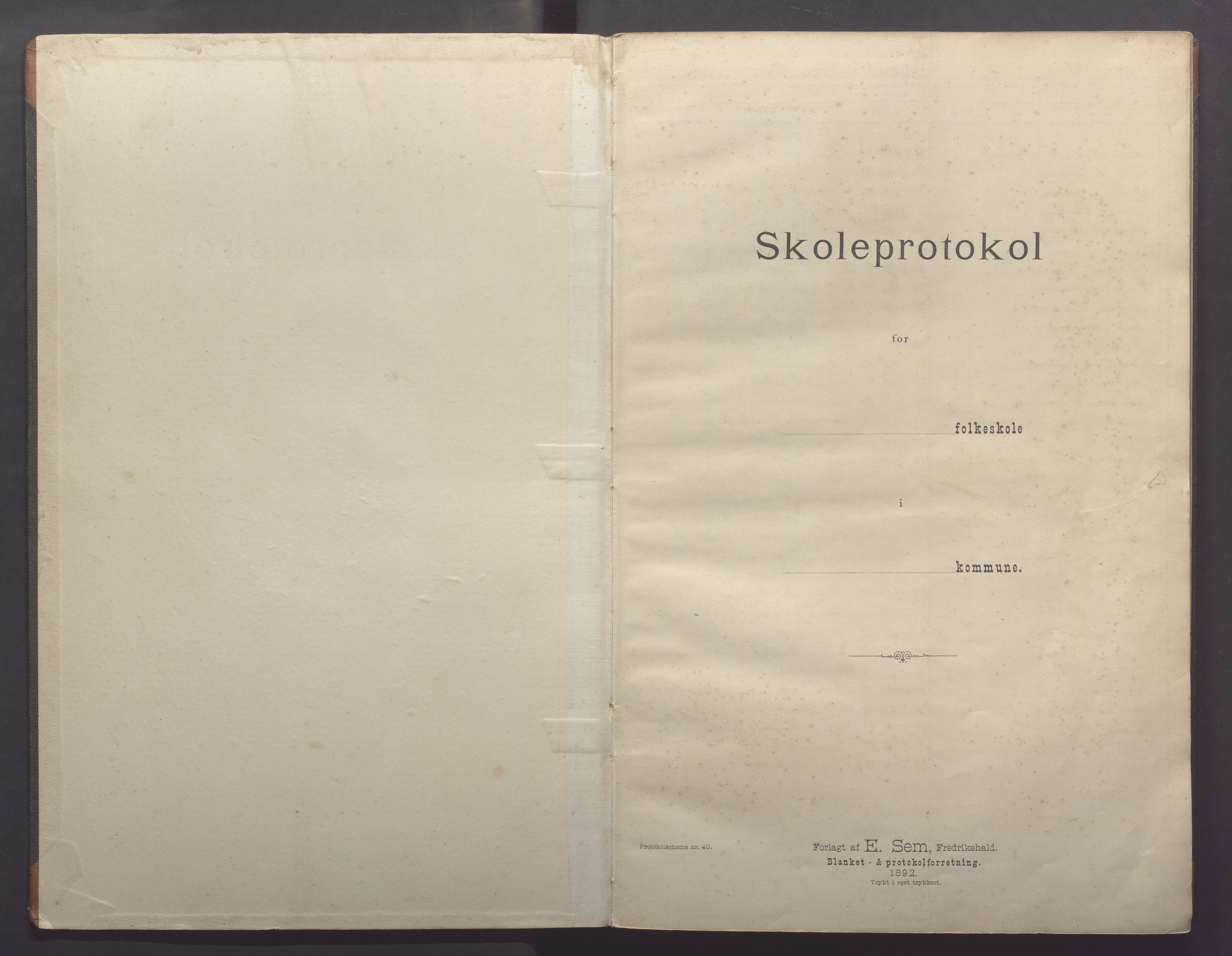 Varhaug kommune- Lerbrekk skule, IKAR/K-100961/H/L0001: Skuleprotokoll, 1892-1902