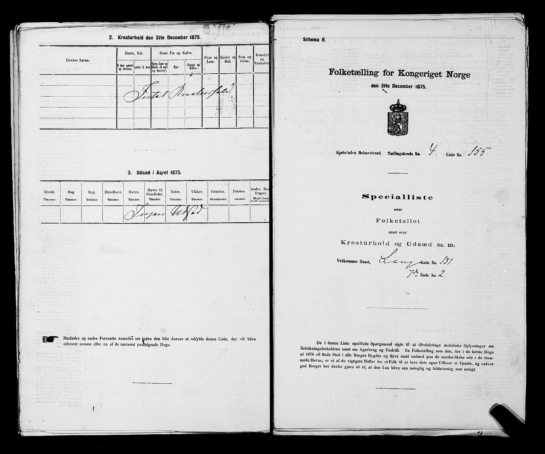 SAKO, Folketelling 1875 for 0702P Holmestrand prestegjeld, 1875, s. 357