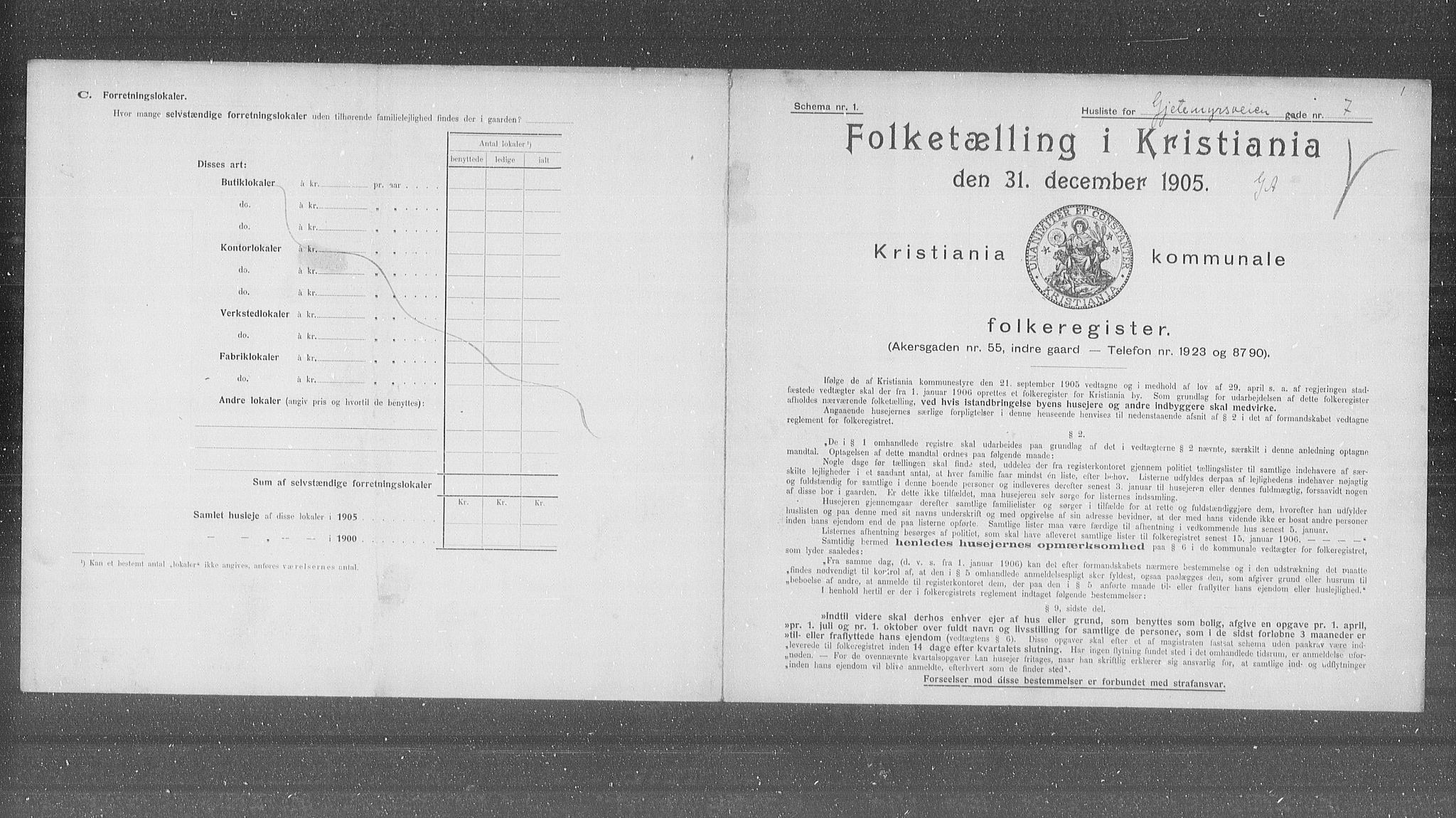 OBA, Kommunal folketelling 31.12.1905 for Kristiania kjøpstad, 1905, s. 15078
