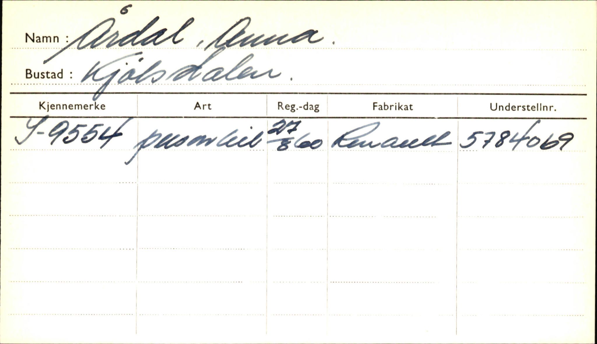 Statens vegvesen, Sogn og Fjordane vegkontor, AV/SAB-A-5301/4/F/L0002: Eigarregister Fjordane til 1.6.1961, 1930-1961, s. 813