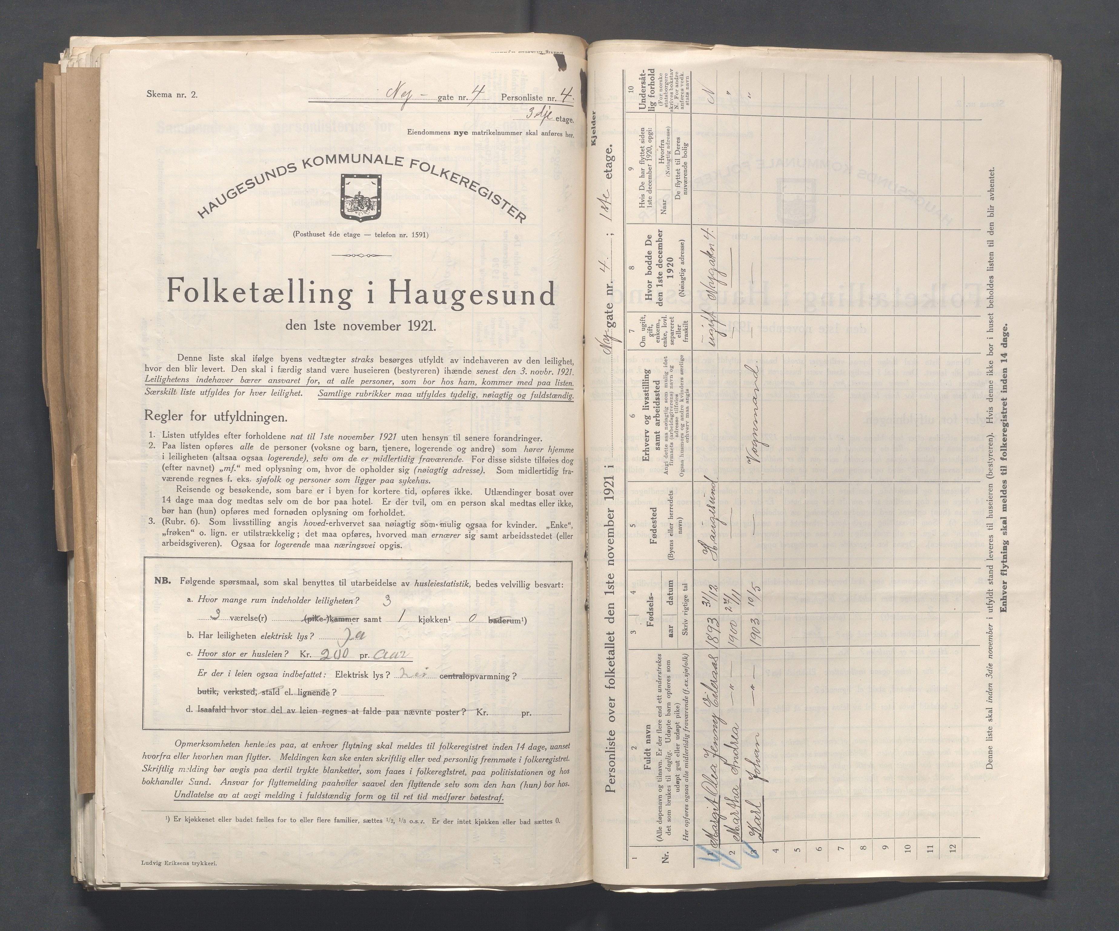 IKAR, Kommunal folketelling 1.11.1921 for Haugesund, 1921, s. 3171