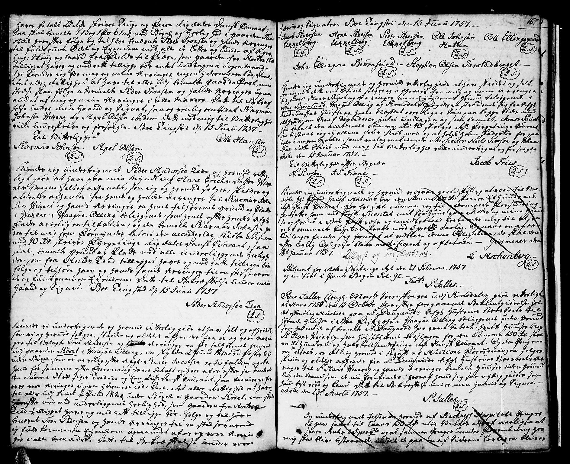Romsdal sorenskriveri, SAT/A-4149/1/2/2C/L0003: Pantebok nr. 3, 1747-1767, s. 167