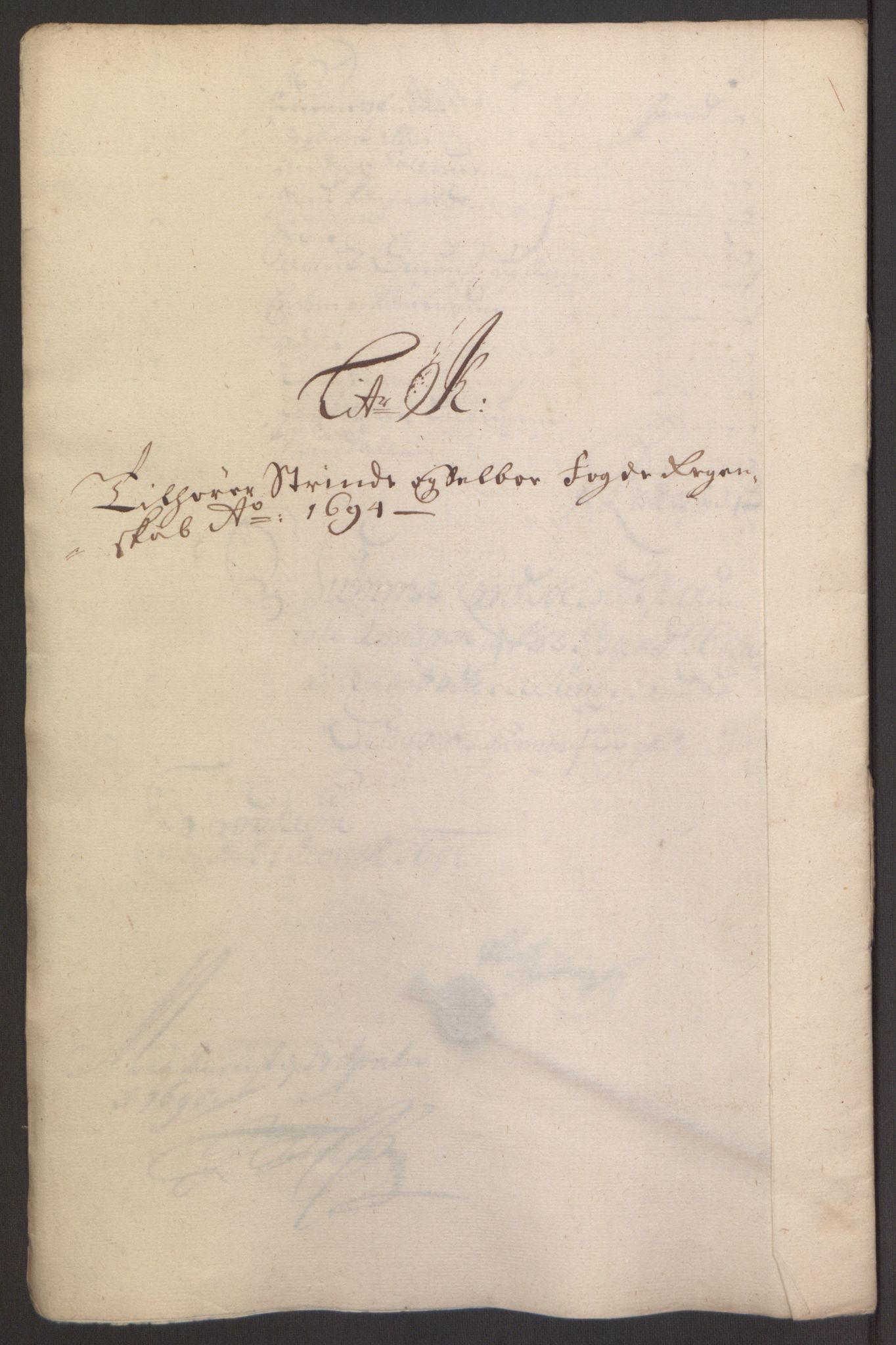Rentekammeret inntil 1814, Reviderte regnskaper, Fogderegnskap, AV/RA-EA-4092/R61/L4104: Fogderegnskap Strinda og Selbu, 1693-1694, s. 272