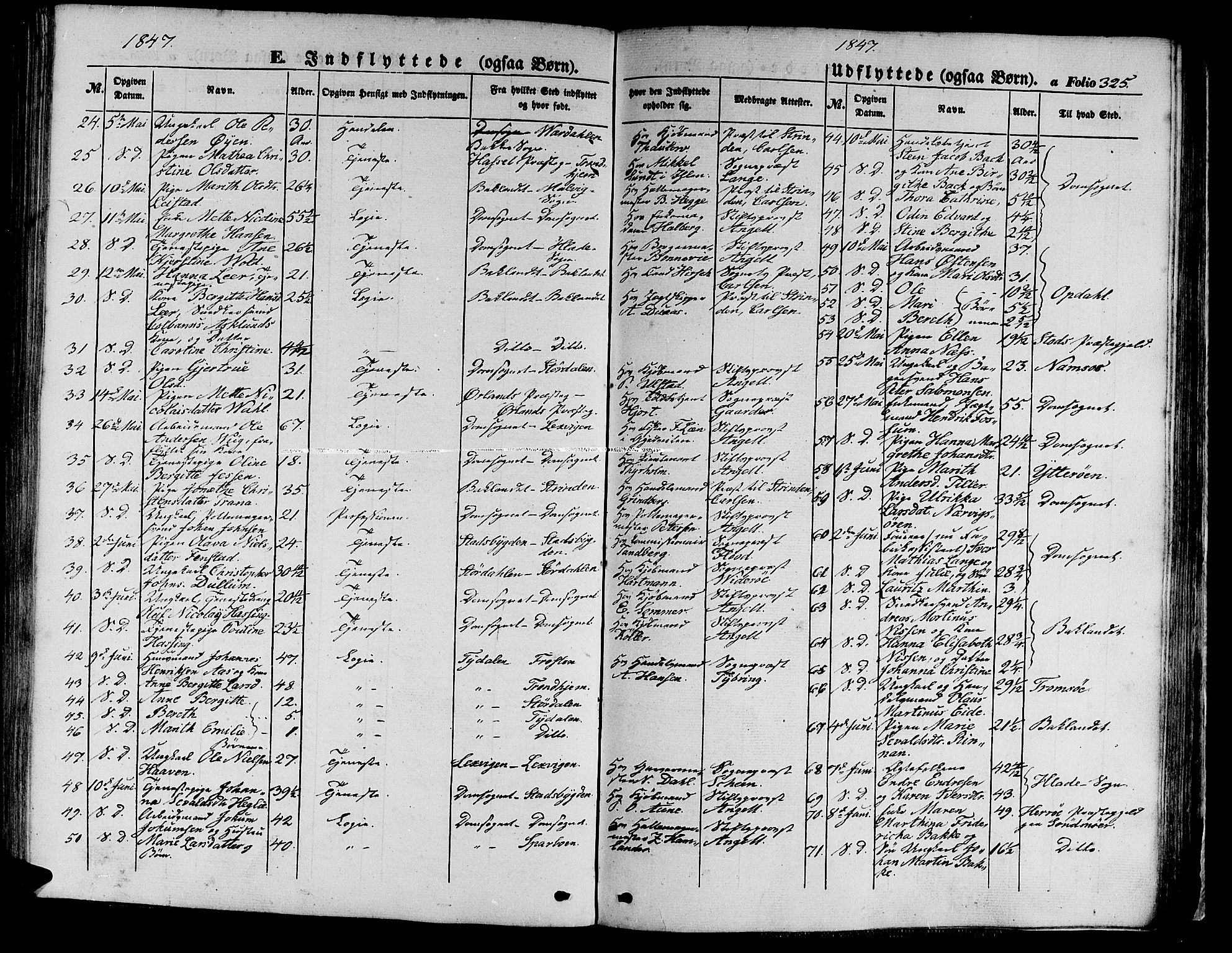 Ministerialprotokoller, klokkerbøker og fødselsregistre - Sør-Trøndelag, SAT/A-1456/602/L0137: Klokkerbok nr. 602C05, 1846-1856, s. 325
