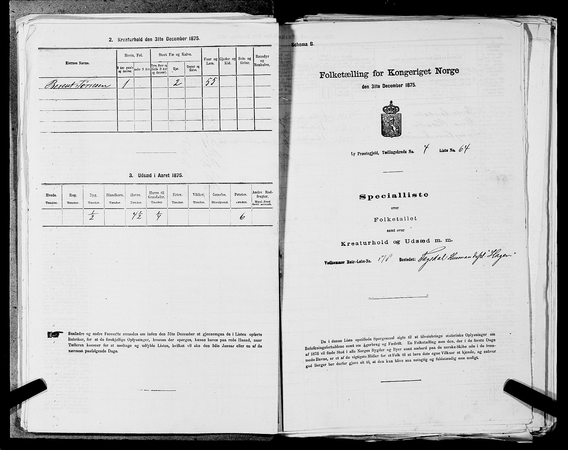 SAST, Folketelling 1875 for 1121P Lye prestegjeld, 1875, s. 601