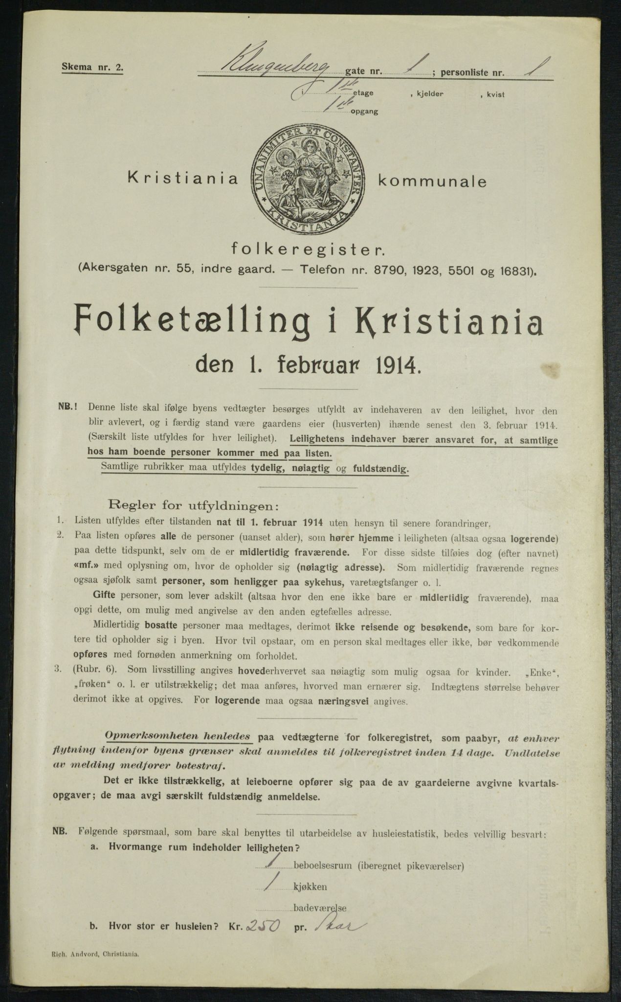 OBA, Kommunal folketelling 1.2.1914 for Kristiania, 1914, s. 51799