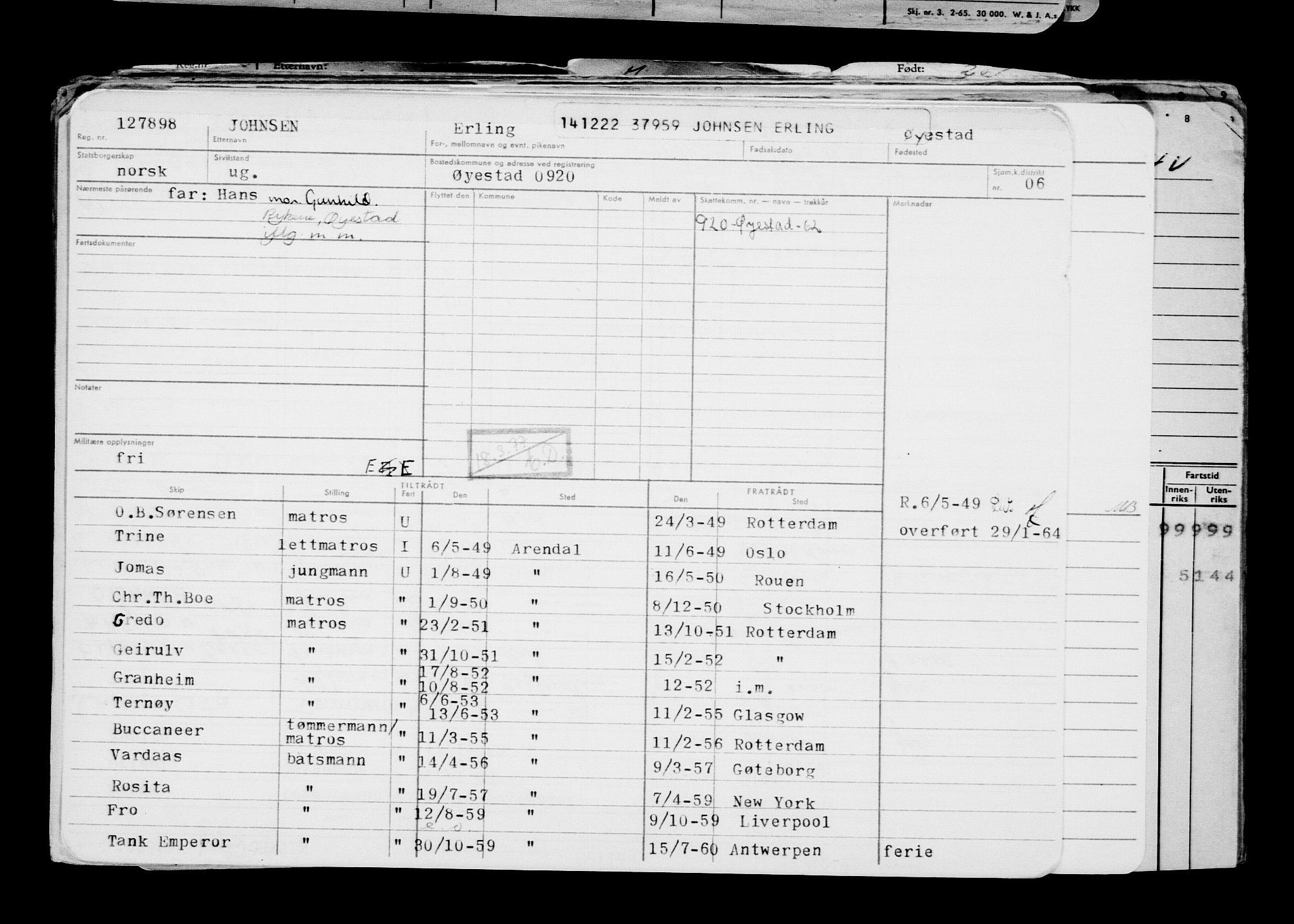 Direktoratet for sjømenn, AV/RA-S-3545/G/Gb/L0213: Hovedkort, 1922, s. 323