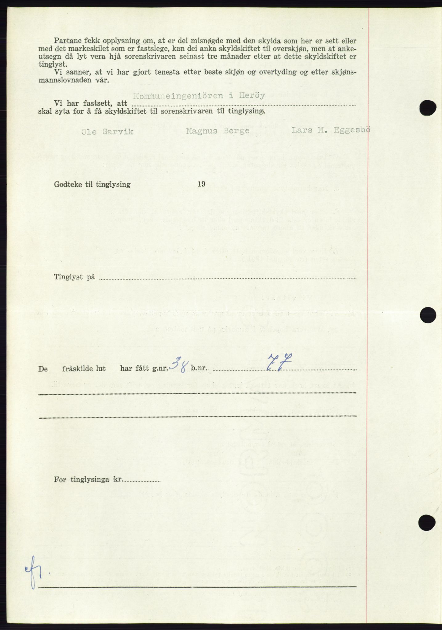 Søre Sunnmøre sorenskriveri, AV/SAT-A-4122/1/2/2C/L0095: Pantebok nr. 21A, 1953-1953, Dagboknr: 1374/1953