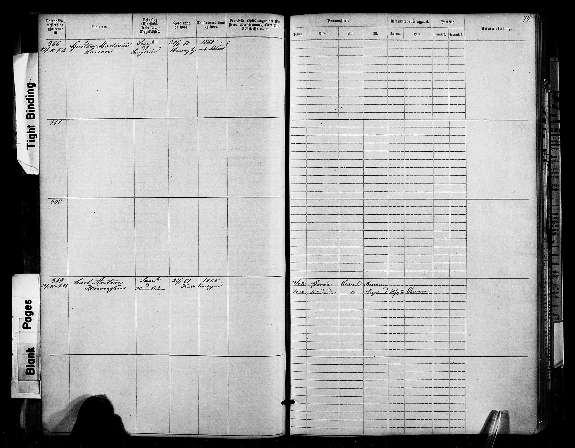 Lillesand mønstringskrets, SAK/2031-0014/F/Fa/L0002: Annotasjonsrulle nr 1-1910 med register, W-8, 1868-1891, s. 81