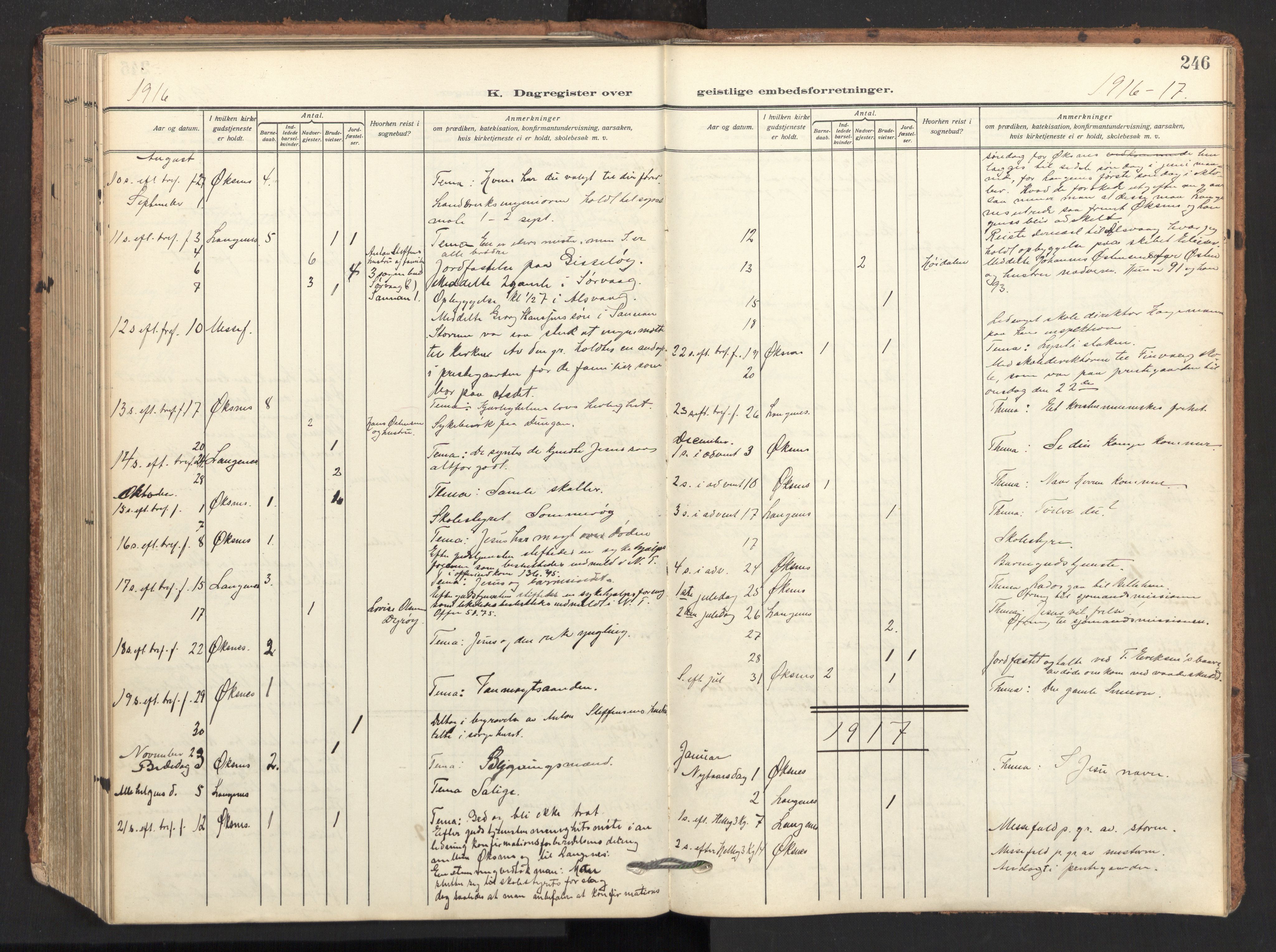 Ministerialprotokoller, klokkerbøker og fødselsregistre - Nordland, SAT/A-1459/893/L1343: Ministerialbok nr. 893A15, 1914-1928, s. 246