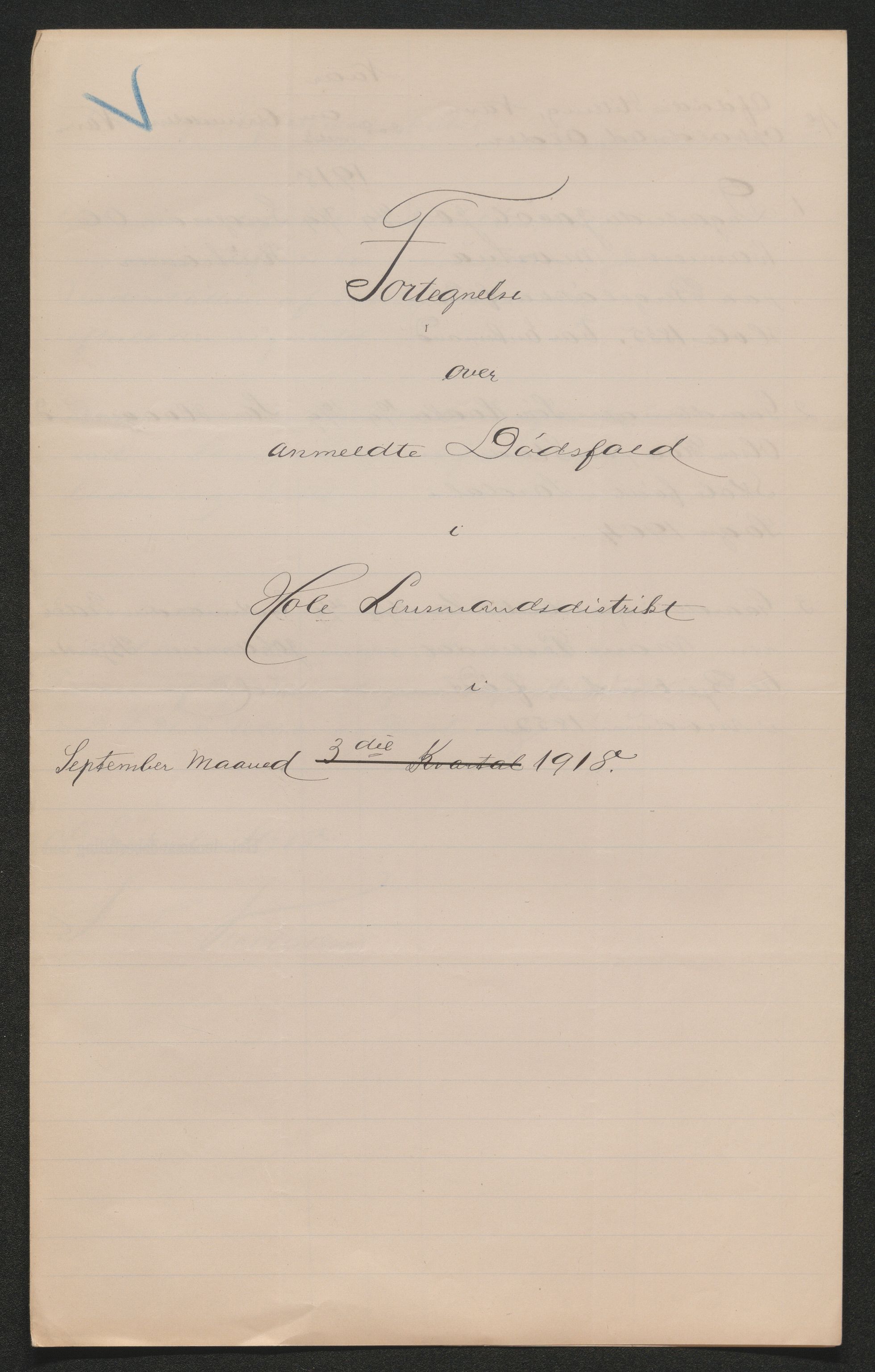 Ringerike sorenskriveri, AV/SAKO-A-105/H/Ha/Hab/L0020: Dødsfallslister Hole, 1918-1925