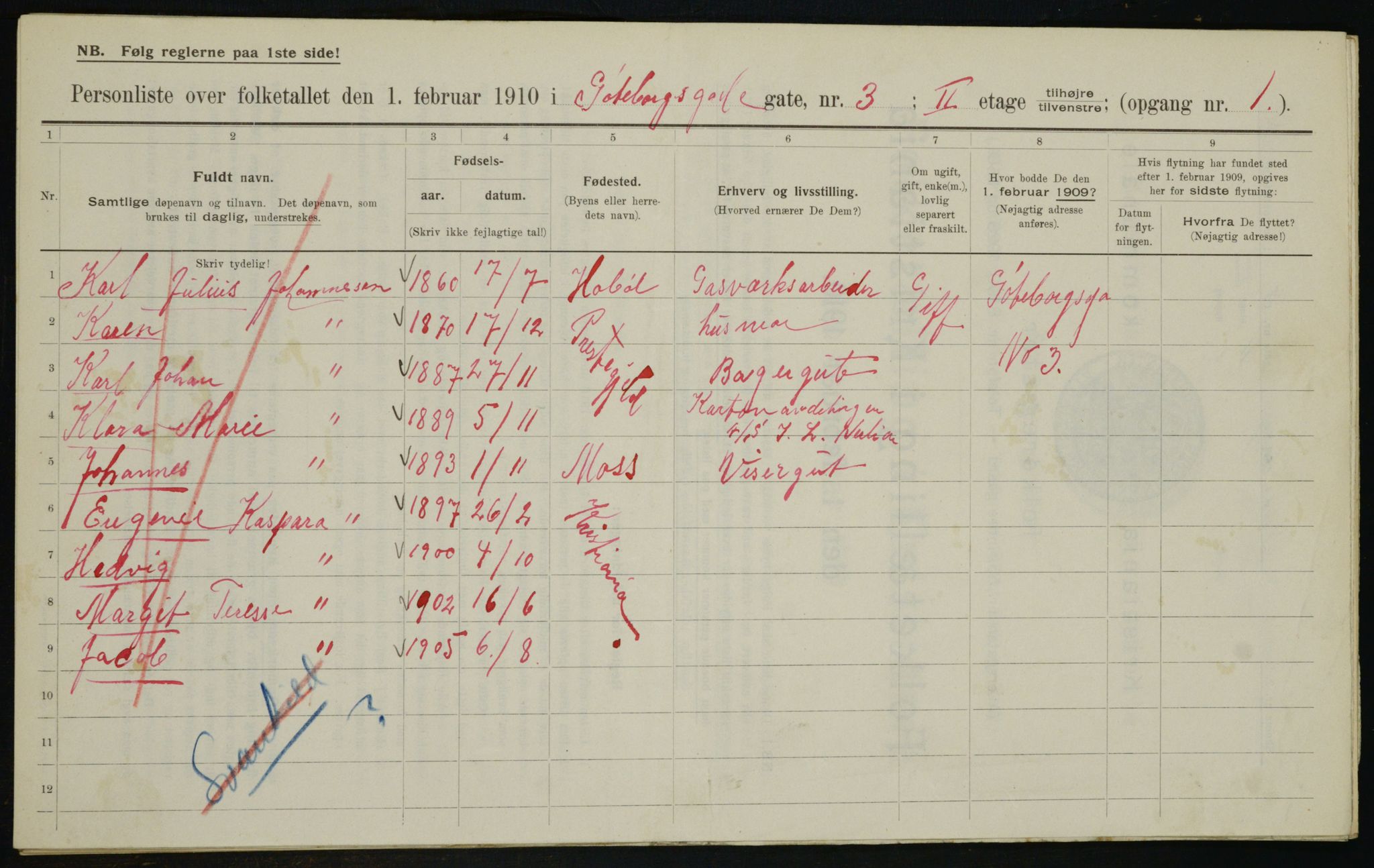 OBA, Kommunal folketelling 1.2.1910 for Kristiania, 1910, s. 31360