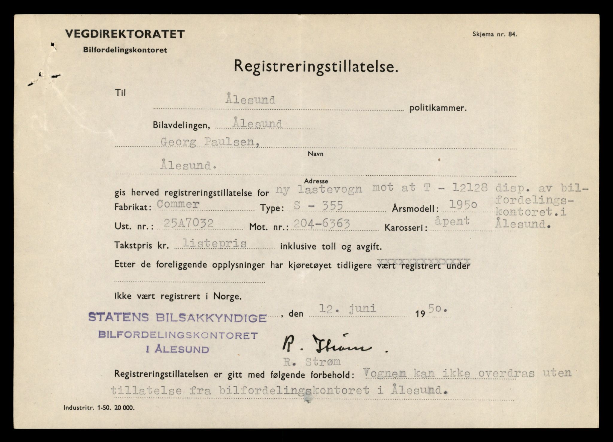 Møre og Romsdal vegkontor - Ålesund trafikkstasjon, AV/SAT-A-4099/F/Fe/L0035: Registreringskort for kjøretøy T 12653 - T 12829, 1927-1998, s. 675