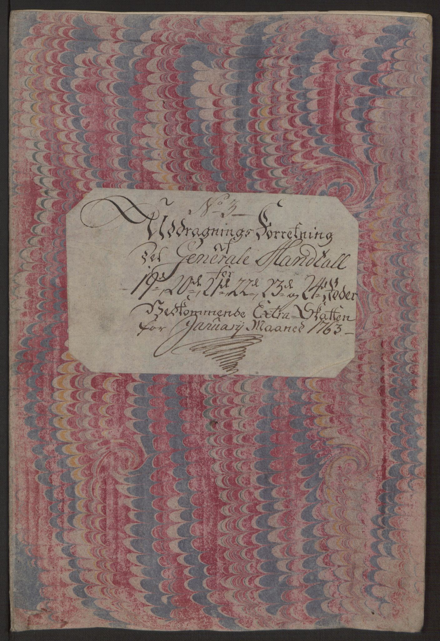 Rentekammeret inntil 1814, Reviderte regnskaper, Byregnskaper, AV/RA-EA-4066/R/Rp/L0366/0001: [P20] Kontribusjonsregnskap / Ekstraskatt, 1763, s. 187