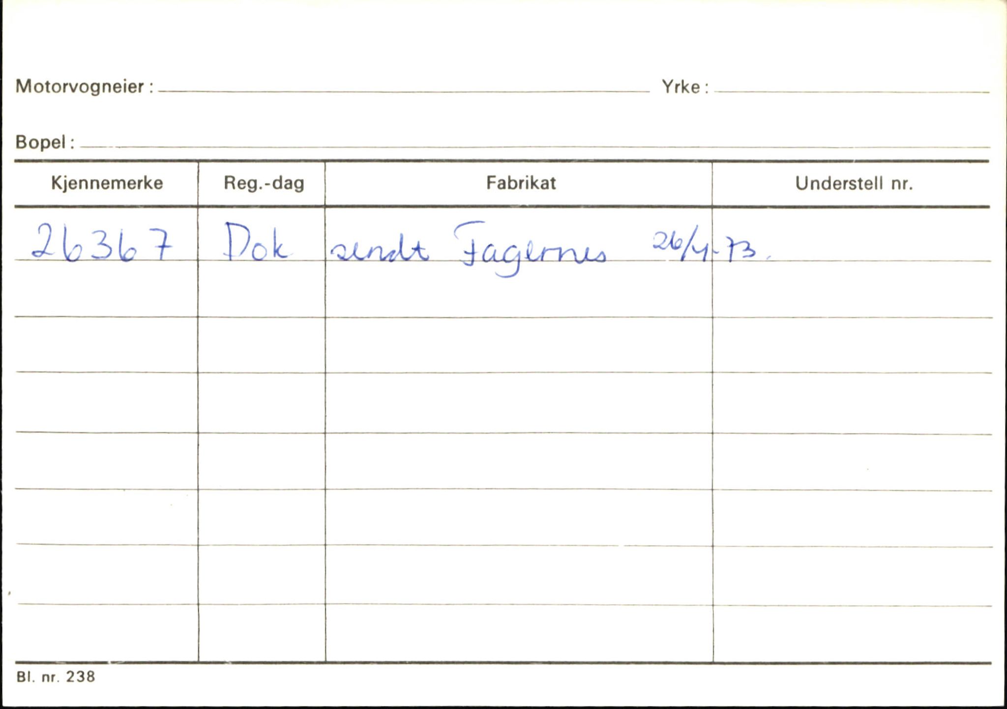 Statens vegvesen, Sogn og Fjordane vegkontor, SAB/A-5301/4/F/L0146: Registerkort Årdal R-Å samt diverse kort, 1945-1975, s. 916