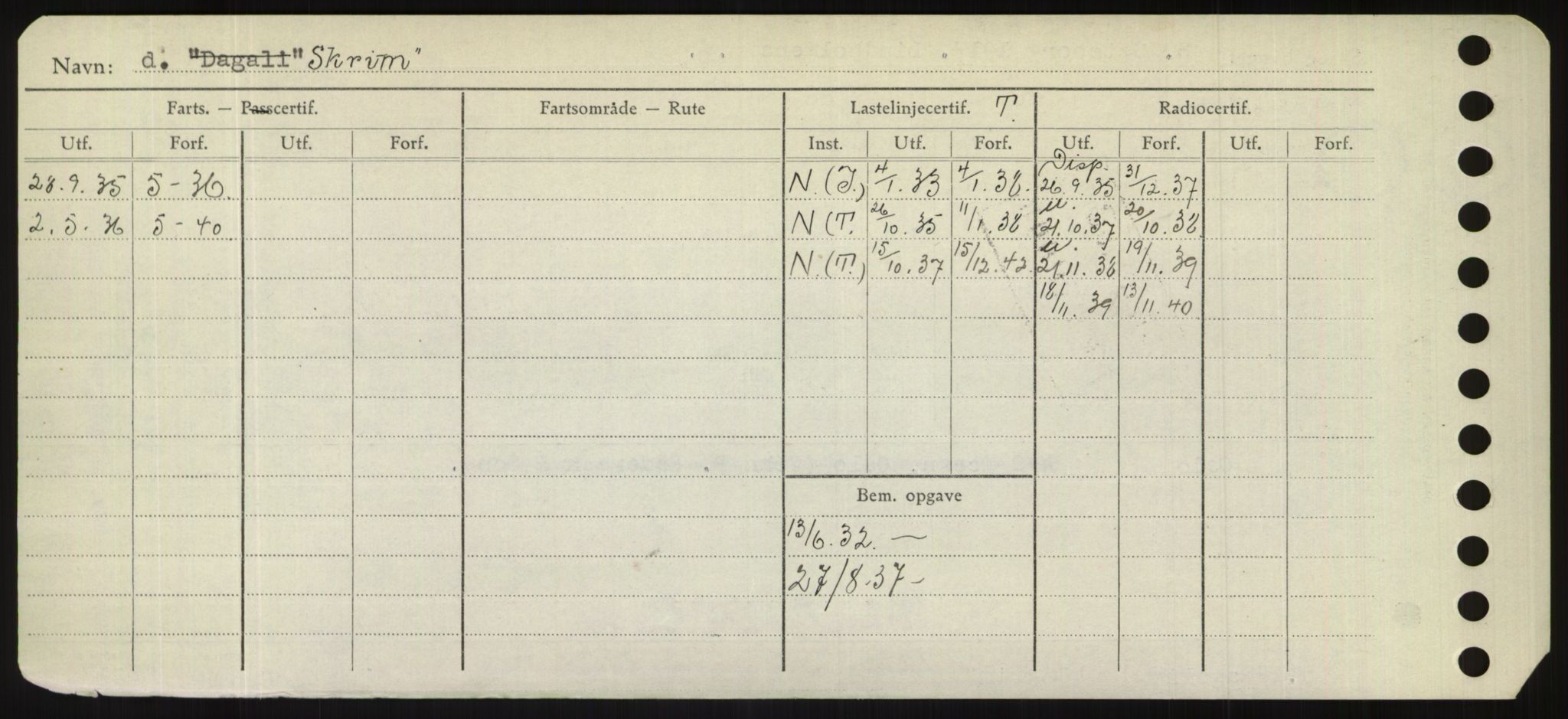 Sjøfartsdirektoratet med forløpere, Skipsmålingen, RA/S-1627/H/Hd/L0034: Fartøy, Sk-Slå, s. 282