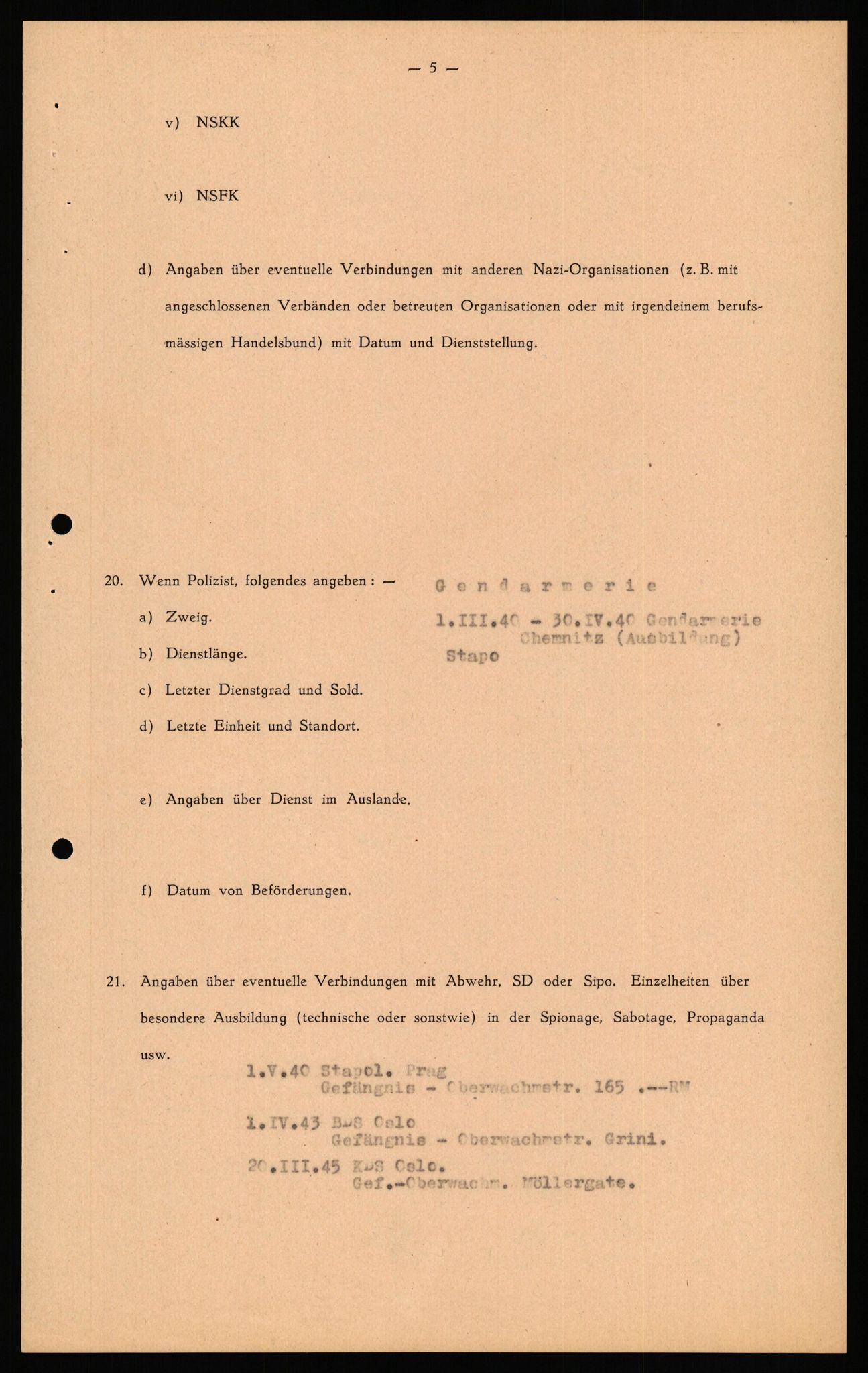 Forsvaret, Forsvarets overkommando II, RA/RAFA-3915/D/Db/L0041: CI Questionaires.  Diverse nasjonaliteter., 1945-1946, s. 348