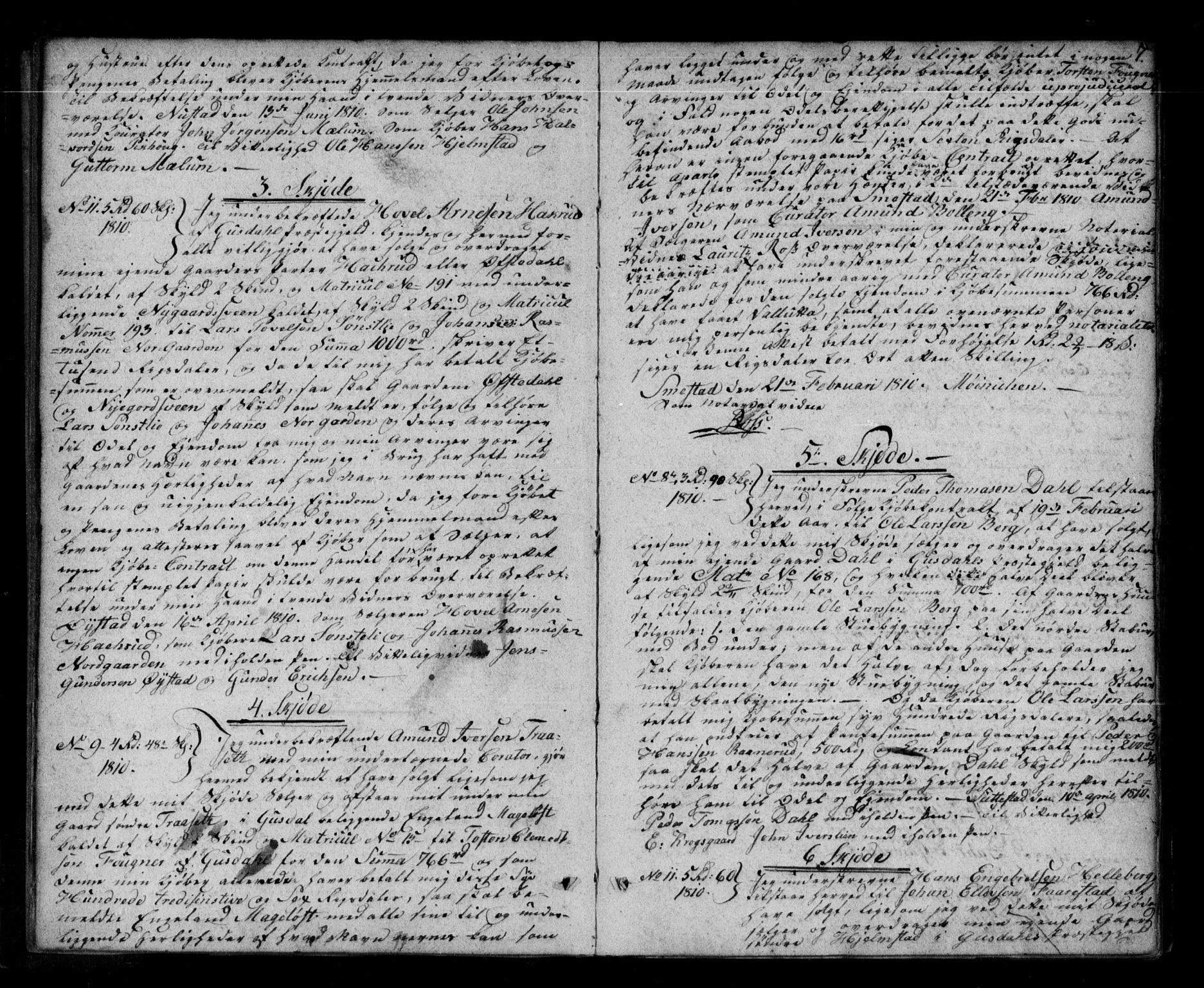 Sør-Gudbrandsdal tingrett, AV/SAH-TING-004/H/Hb/Hba/L0007: Pantebok nr. I 7, 1810-1820, s. 7