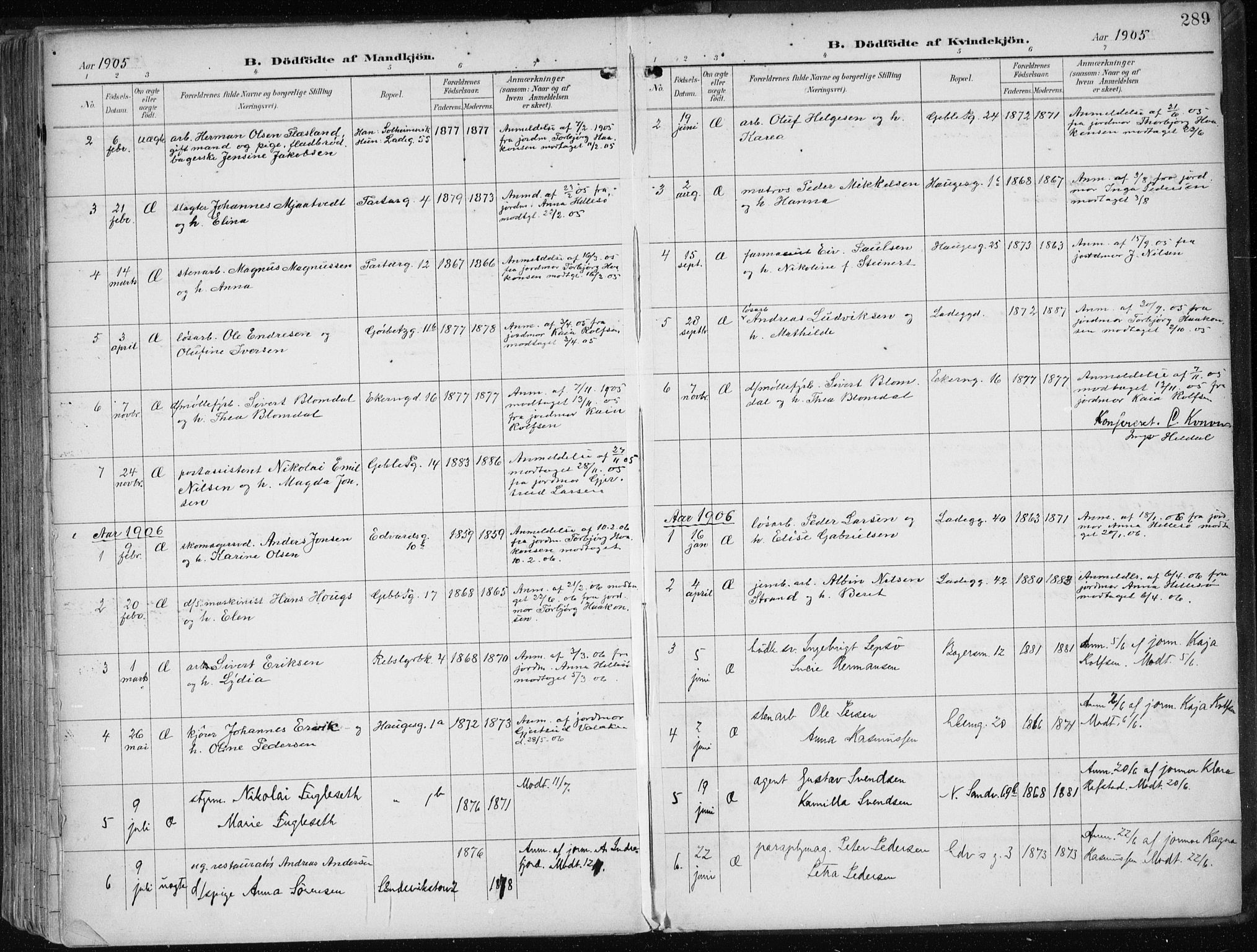 Sandviken Sokneprestembete, AV/SAB-A-77601/H/Ha/L0006: Ministerialbok nr. B 3, 1901-1912, s. 289