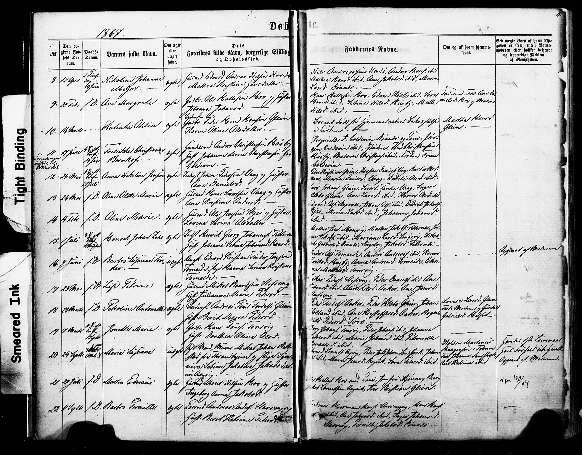 Ministerialprotokoller, klokkerbøker og fødselsregistre - Nordland, AV/SAT-A-1459/835/L0524: Ministerialbok nr. 835A02, 1865-1880, s. 8