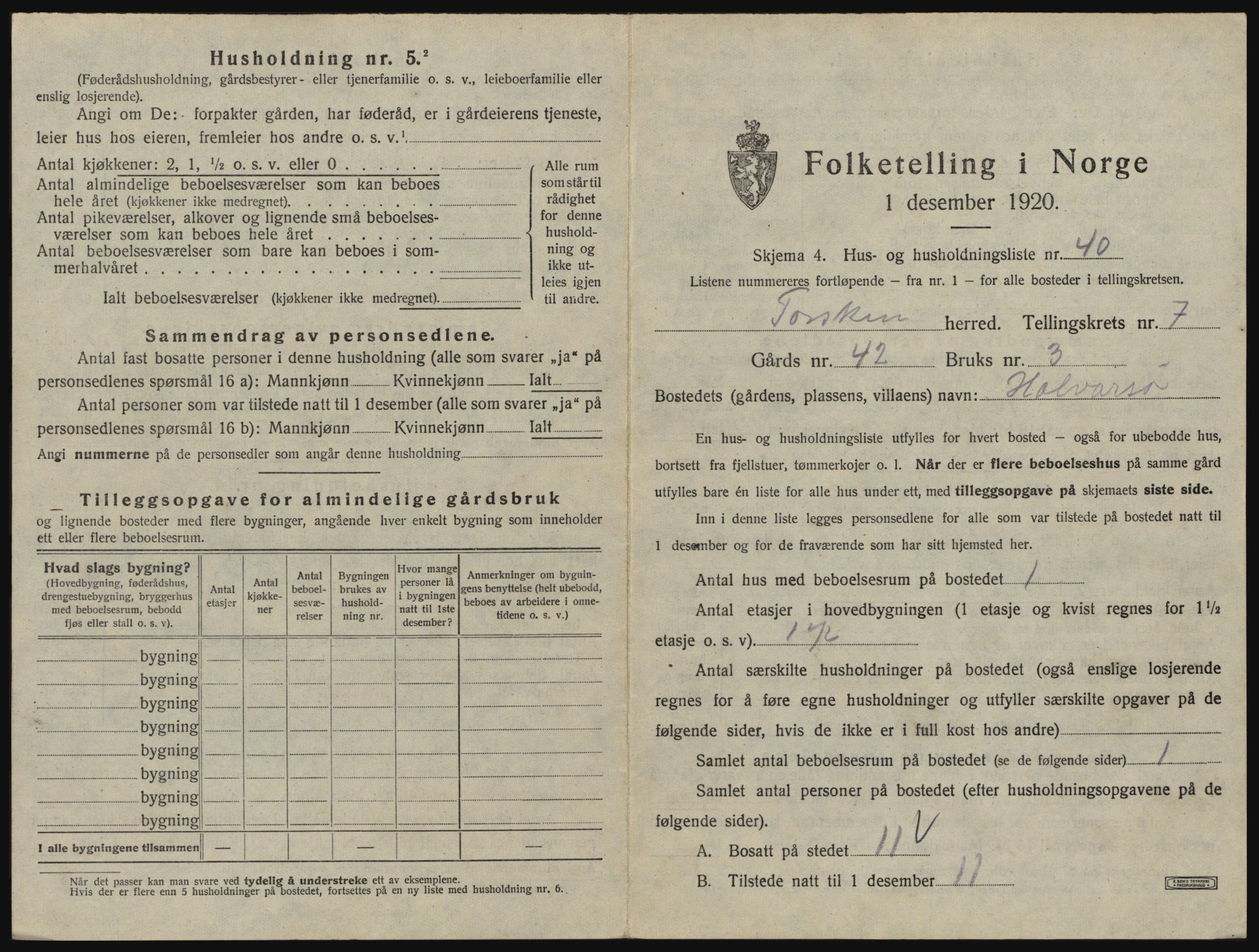 SATØ, Folketelling 1920 for 1928 Torsken herred, 1920, s. 540