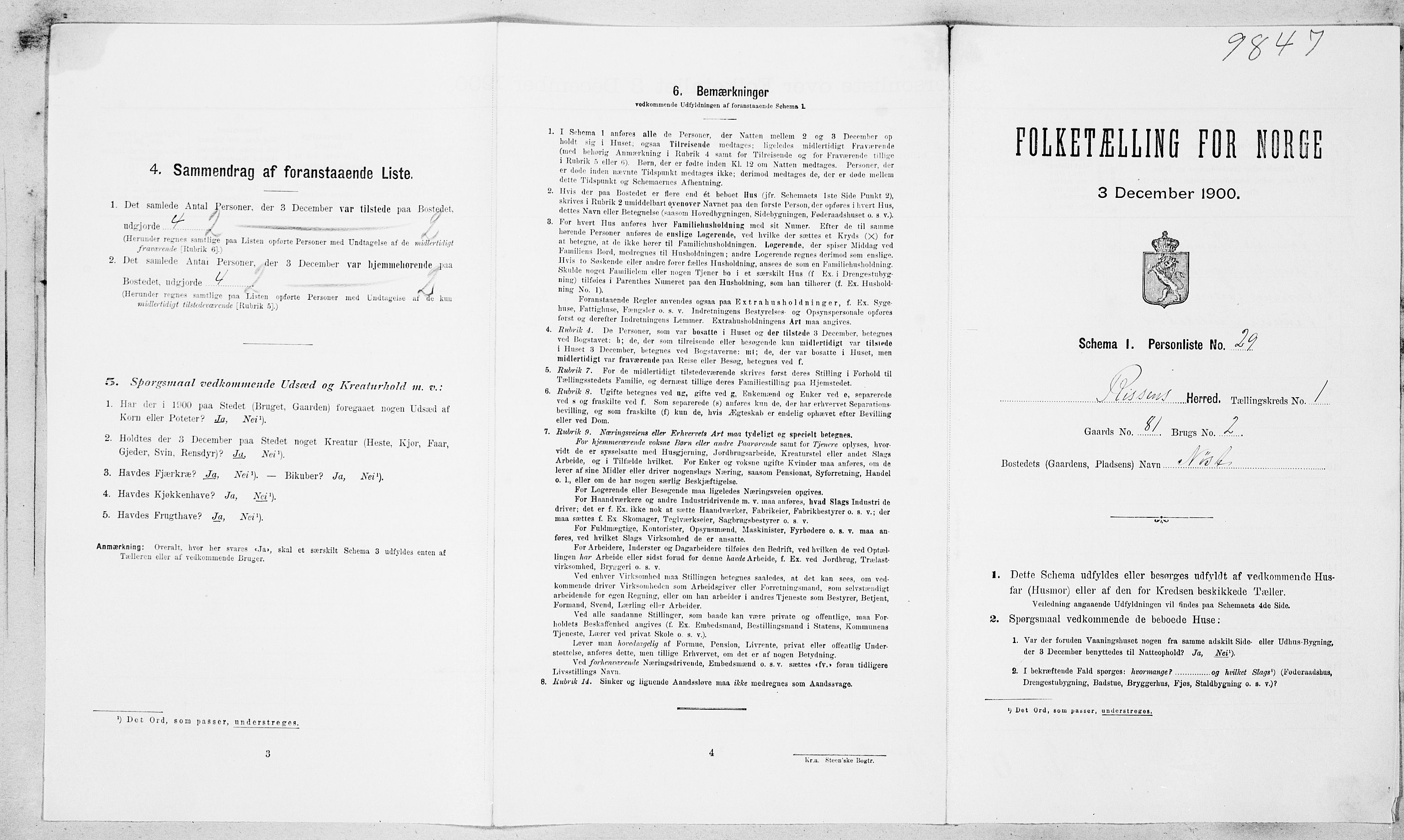 SAT, Folketelling 1900 for 1624 Rissa herred, 1900, s. 146