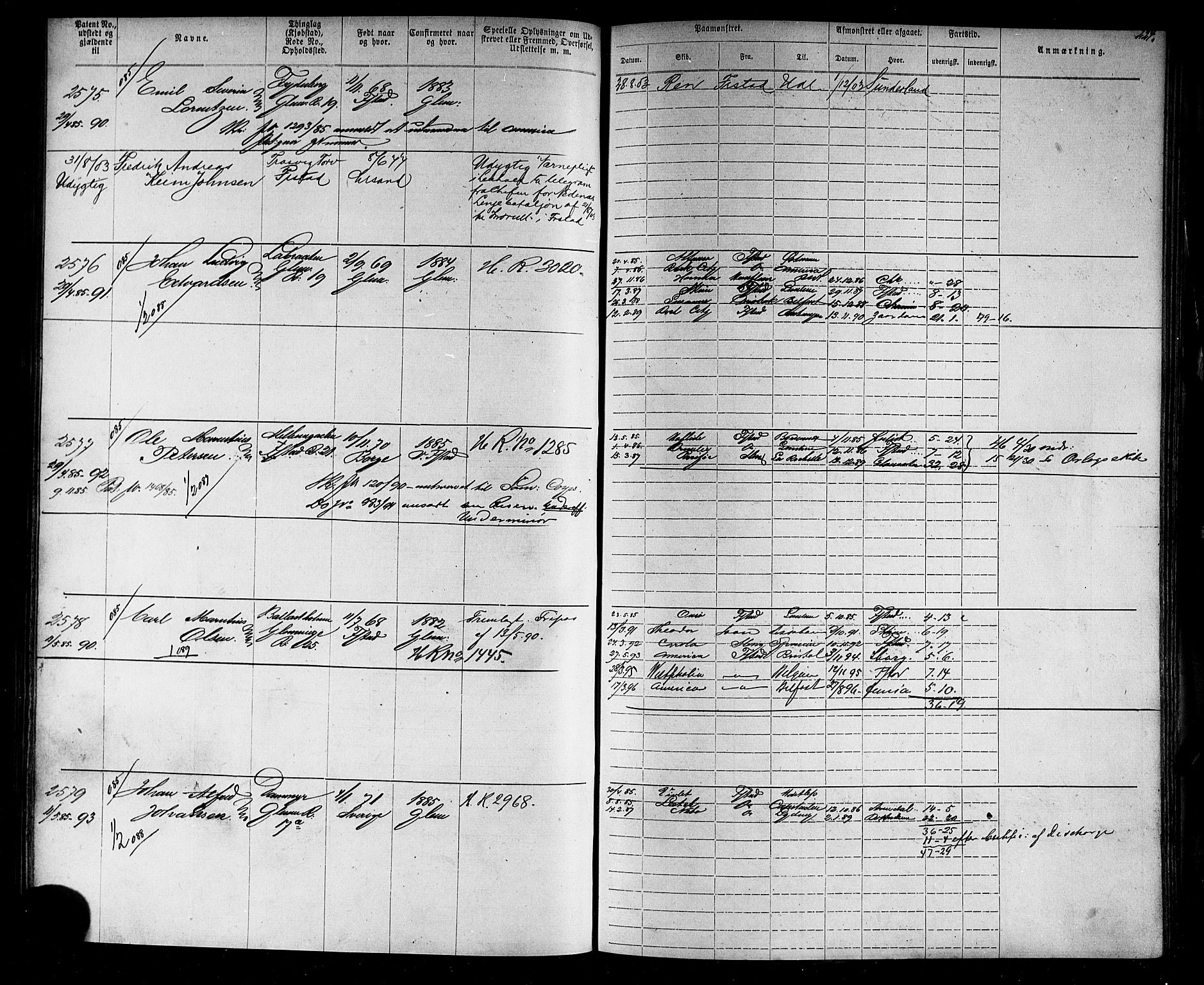 Fredrikstad mønstringskontor, AV/SAO-A-10569b/F/Fc/Fca/L0005: Annotasjonsrulle, 1884-1899, s. 231