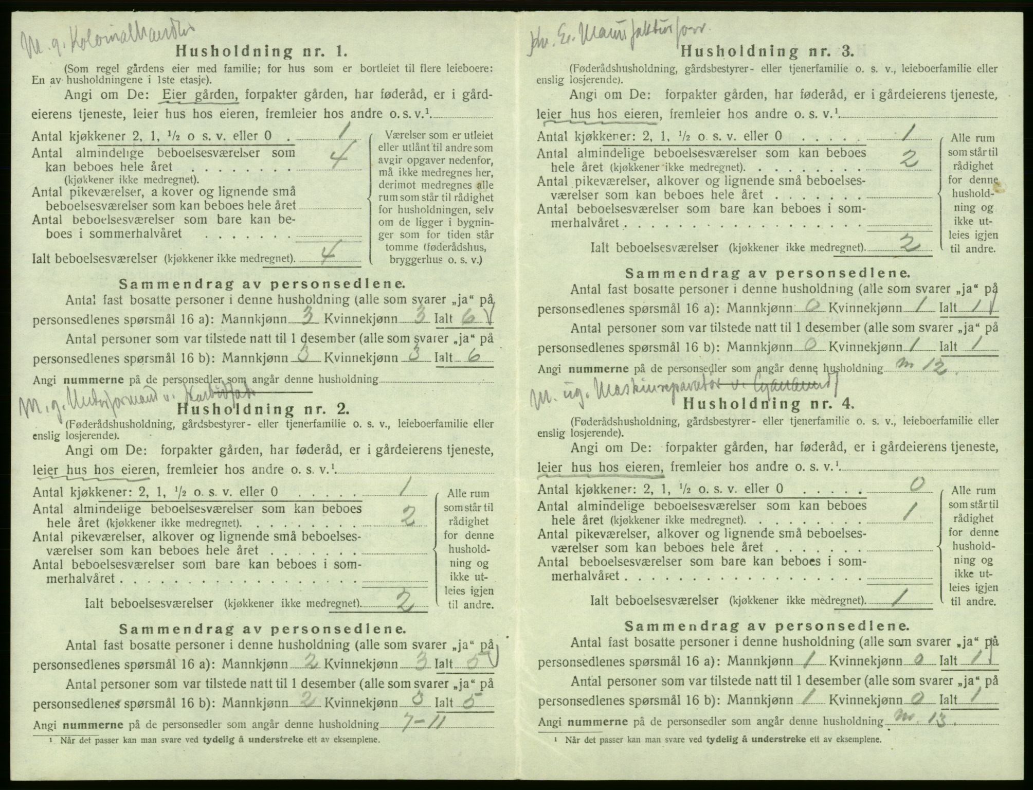 SAB, Folketelling 1920 for 1228 Odda herred, 1920, s. 876