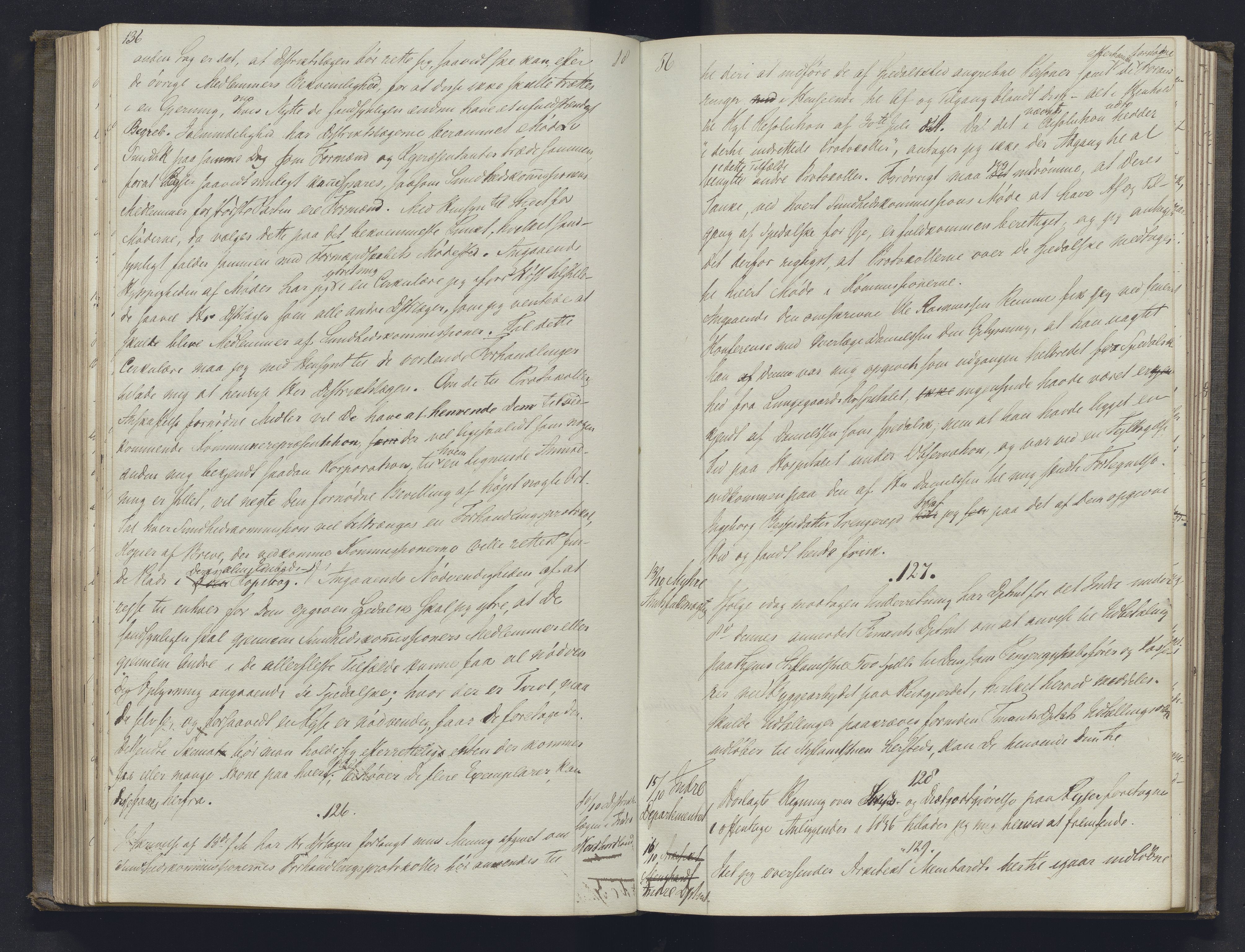 Lepraarkiver - Overlegen for den spedalske sykdom, AV/SAB-A-61001/B.b/L0001: Kopibok, 1854-1858, s. 136-137