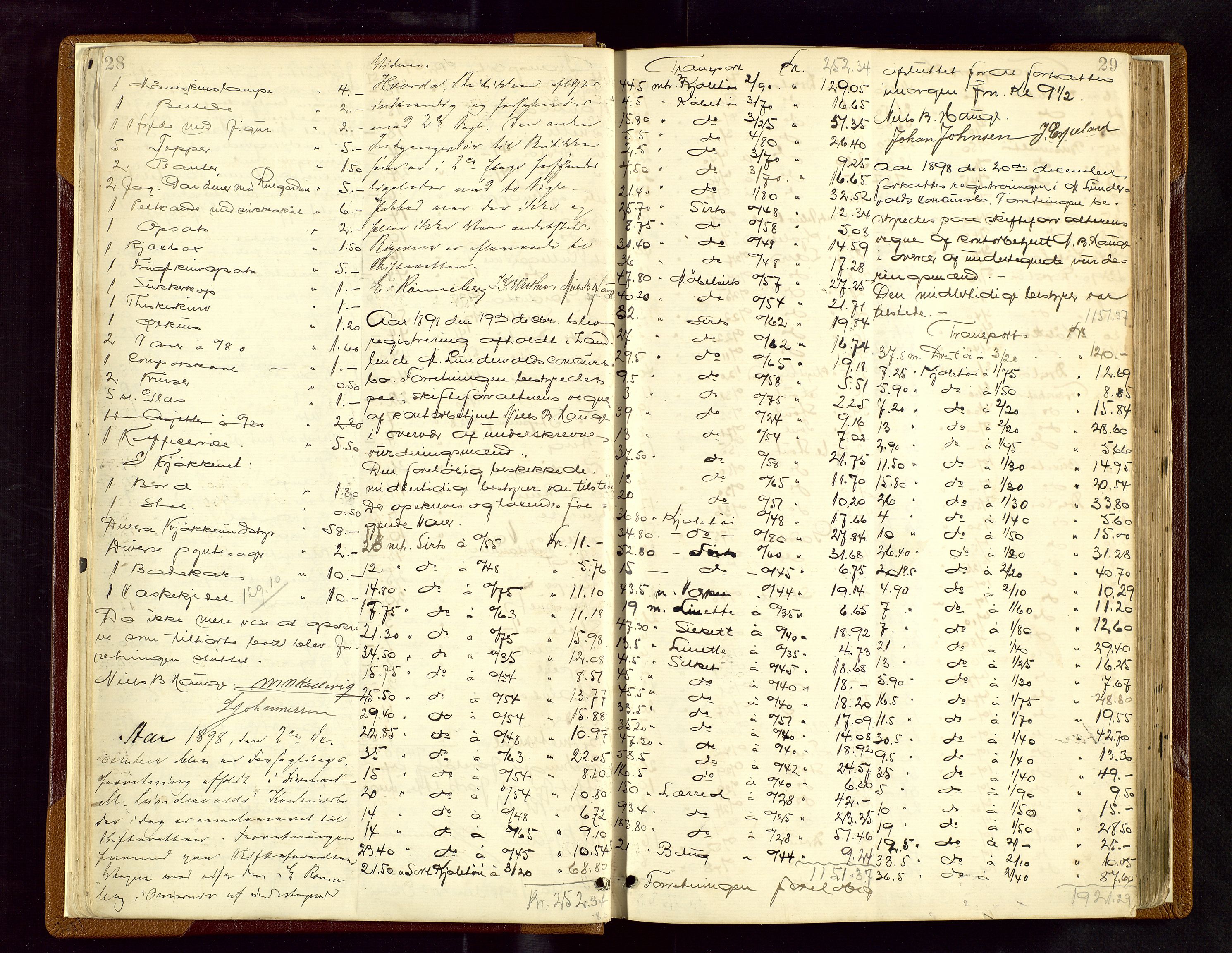 Haugesund tingrett, AV/SAST-A-101415/01/IV/IVB/L0003: Skifteregistreringsprotokoll, med register, 1898-1914, s. 28-29