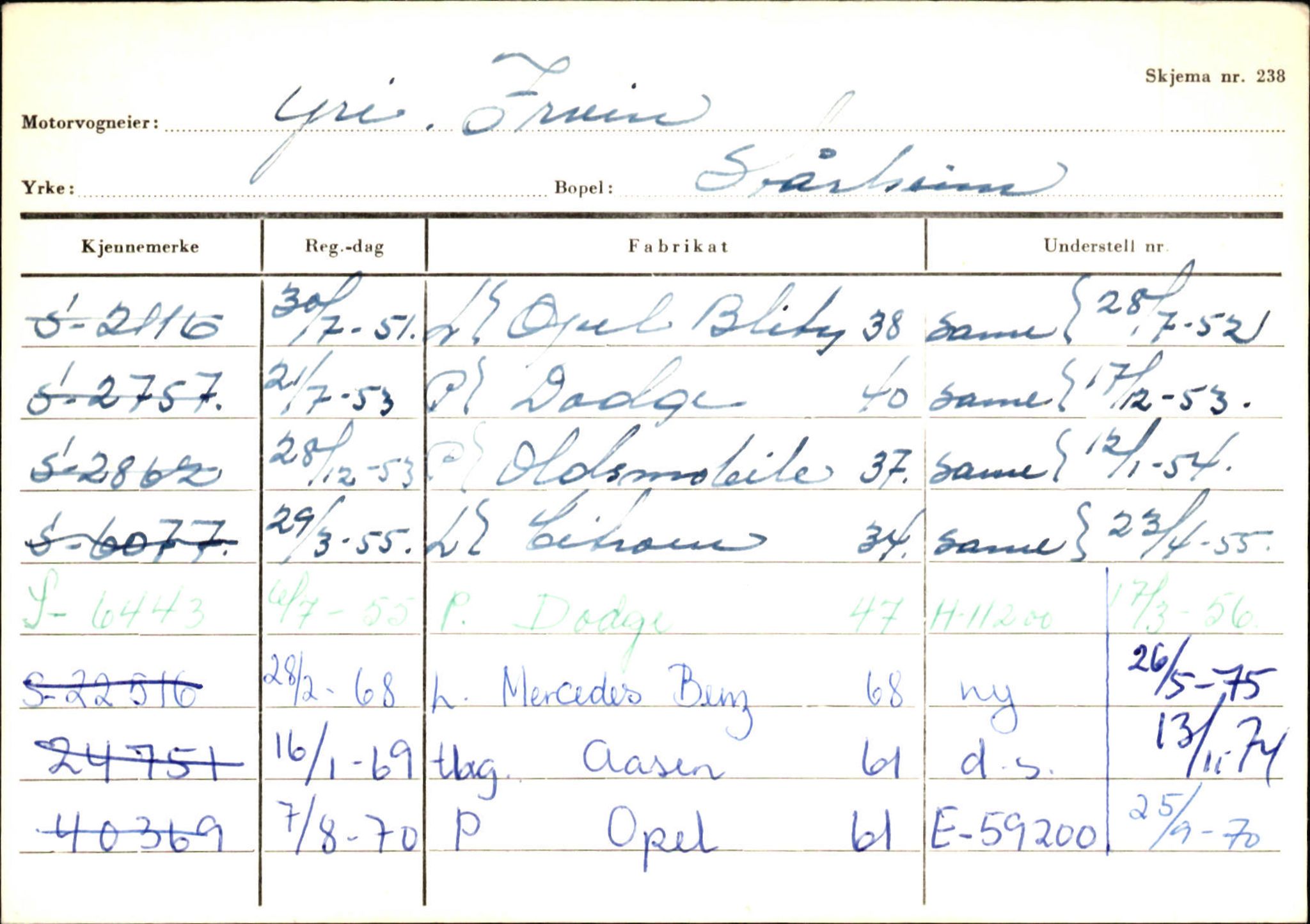 Statens vegvesen, Sogn og Fjordane vegkontor, AV/SAB-A-5301/4/F/L0130: Eigarregister Eid T-Å. Høyanger A-O, 1945-1975, s. 225