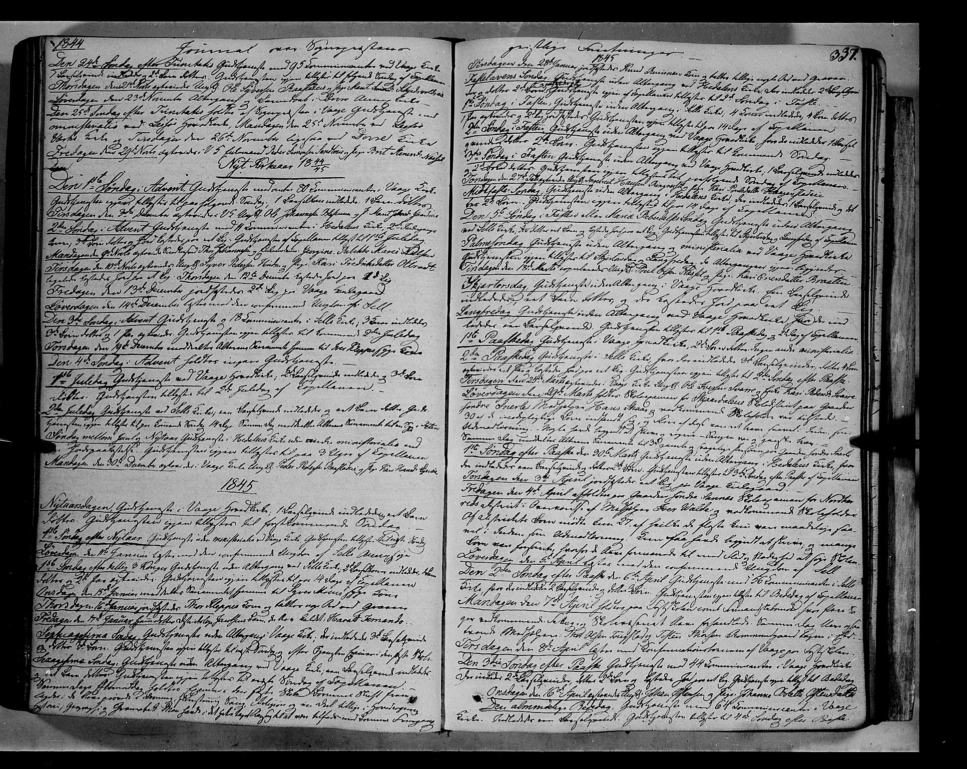 Vågå prestekontor, AV/SAH-PREST-076/H/Ha/Haa/L0005: Ministerialbok nr. 5 /1, 1842-1856, s. 337